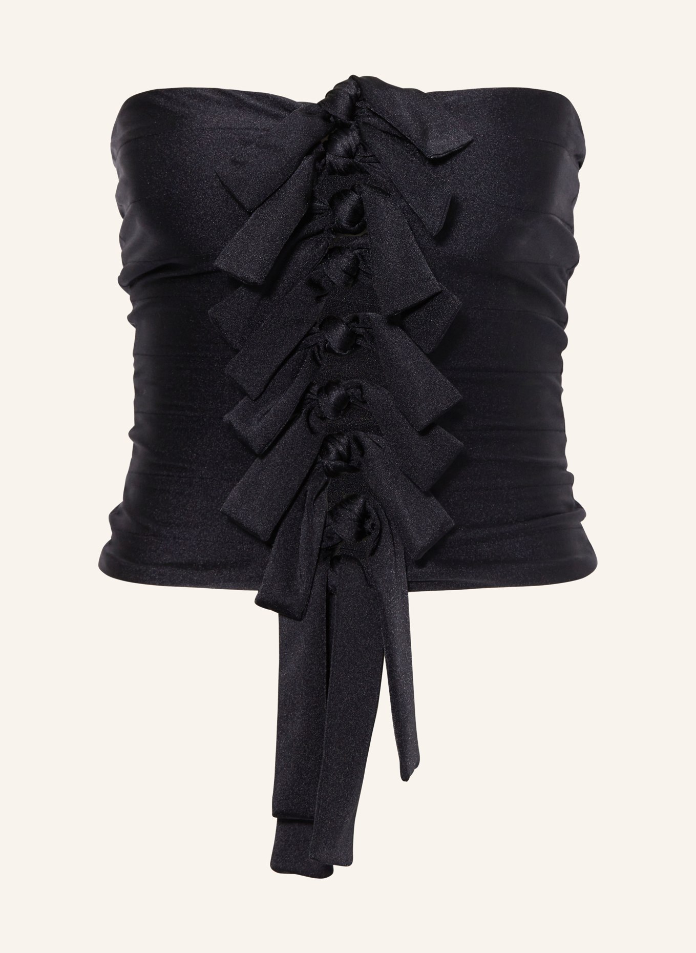 Black satin off shoulder top shop