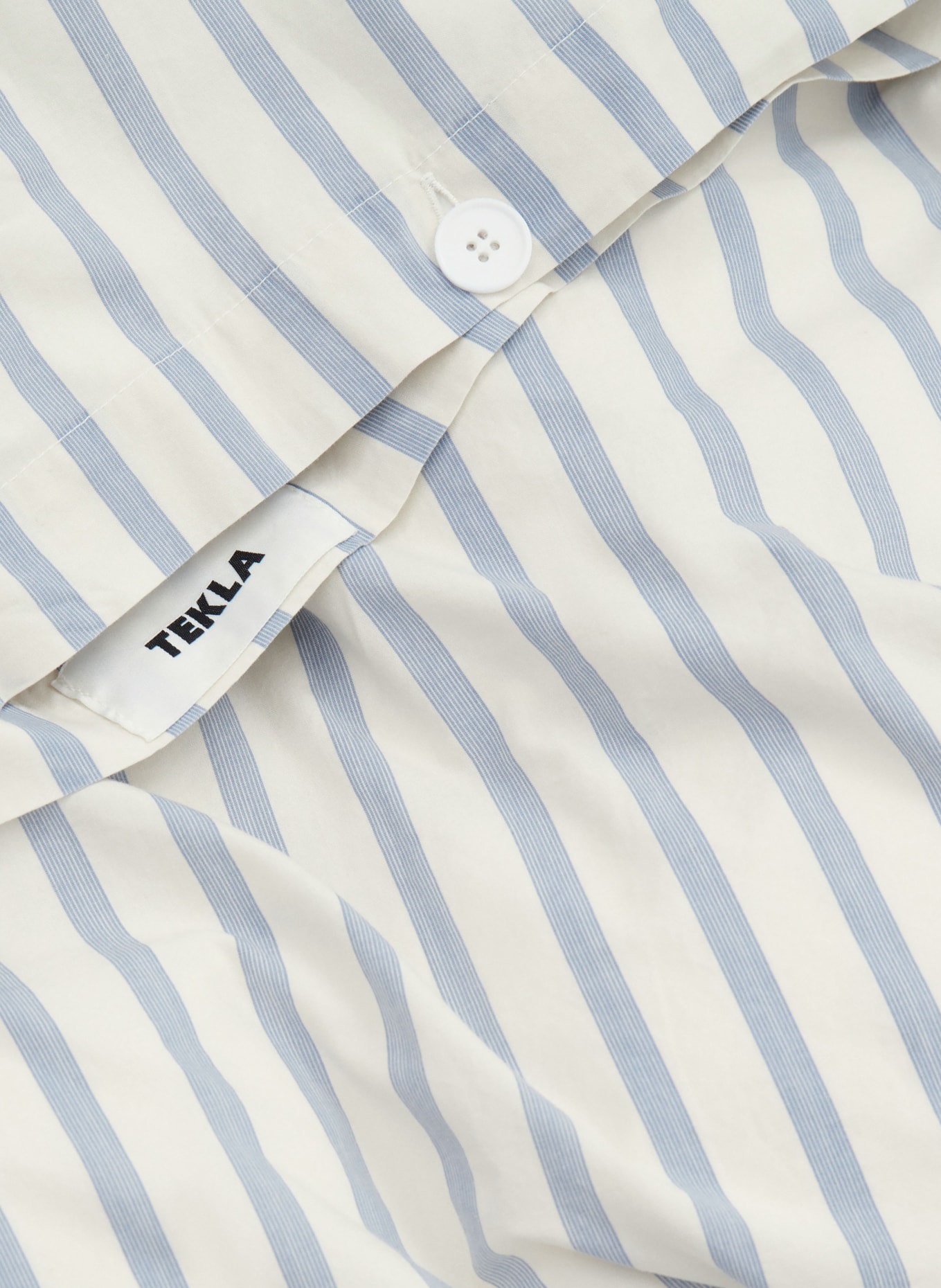 TEKLA Bettbezug: ECRU / BLAU