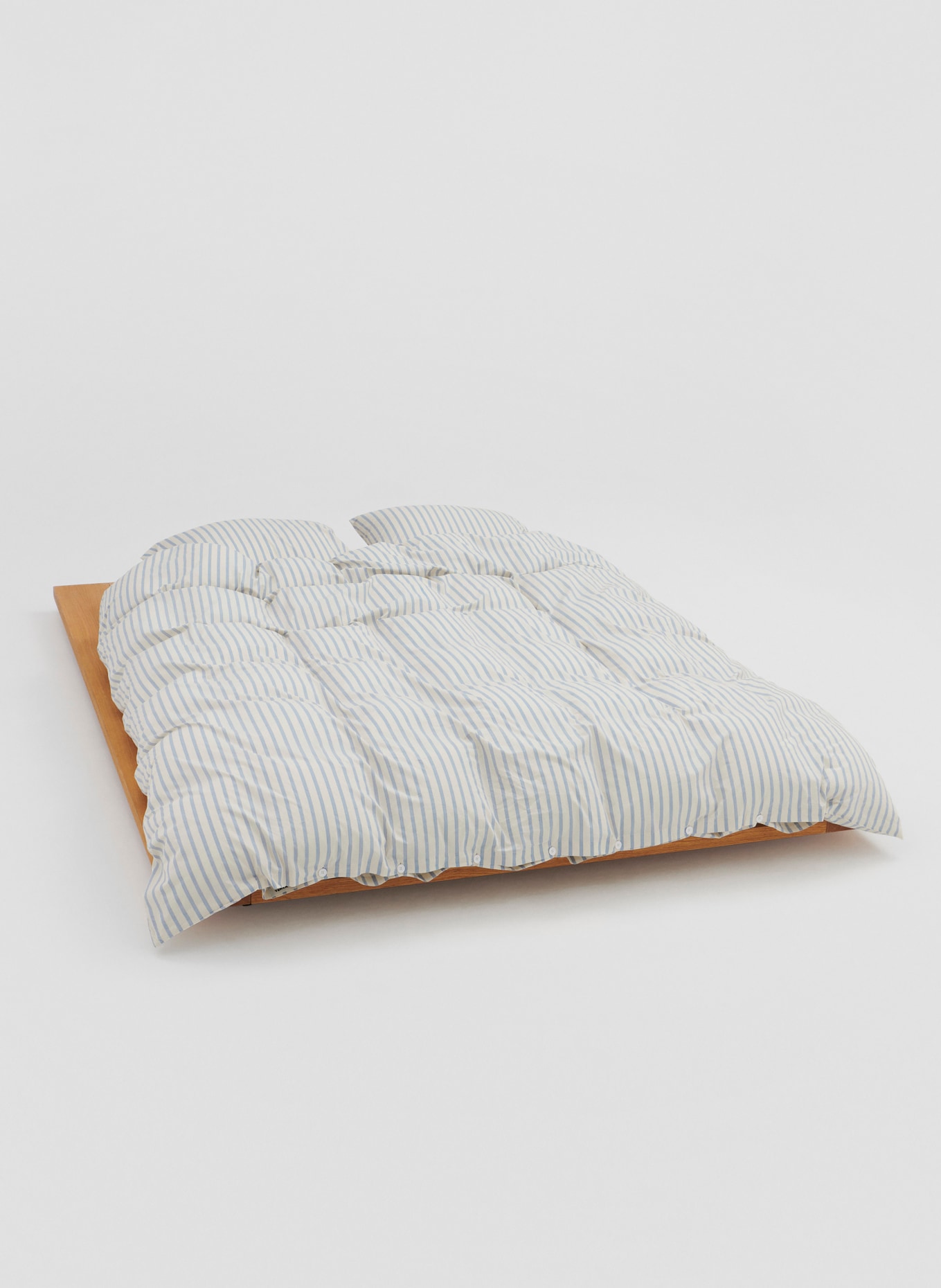 TEKLA Bettbezug: ECRU / BLAU