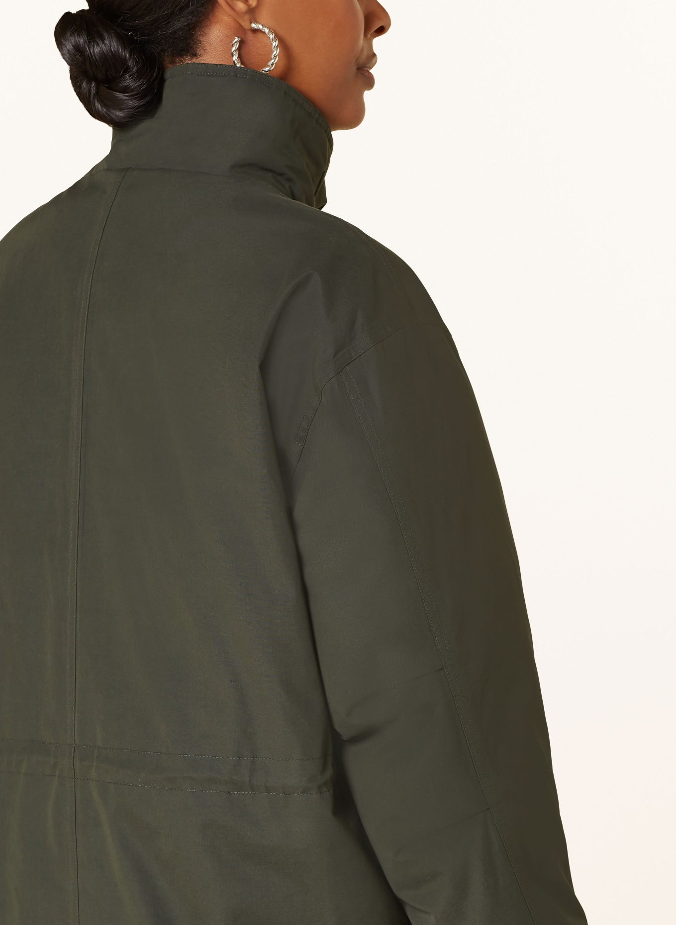 No.1 Como Parka MIRA mit abnehmbarem Kunstpelz: KHAKI