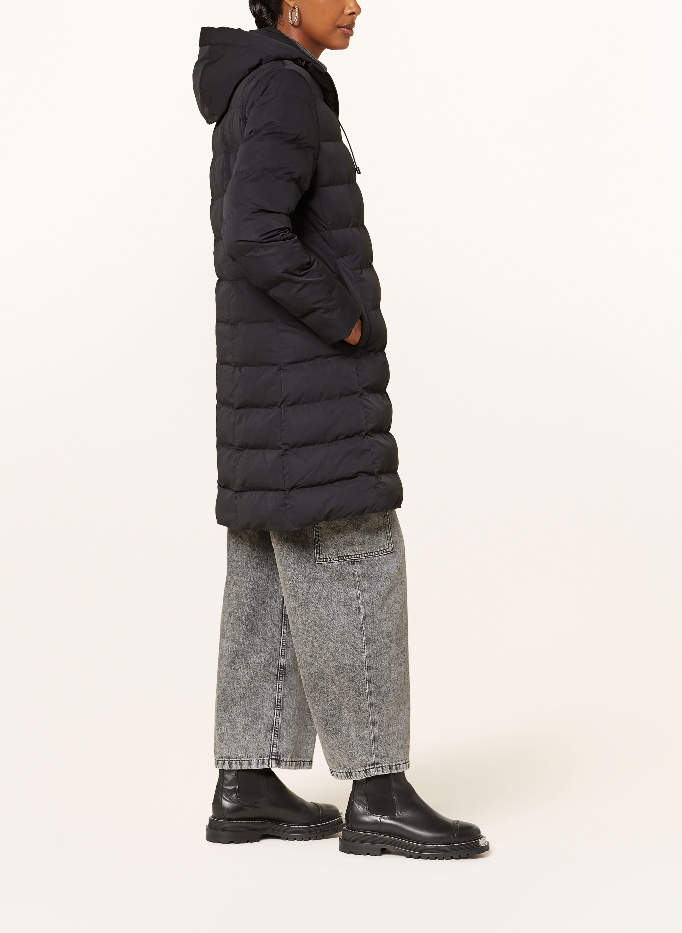 No.1 Como Płaszcz pikowany IVY: CZARNY