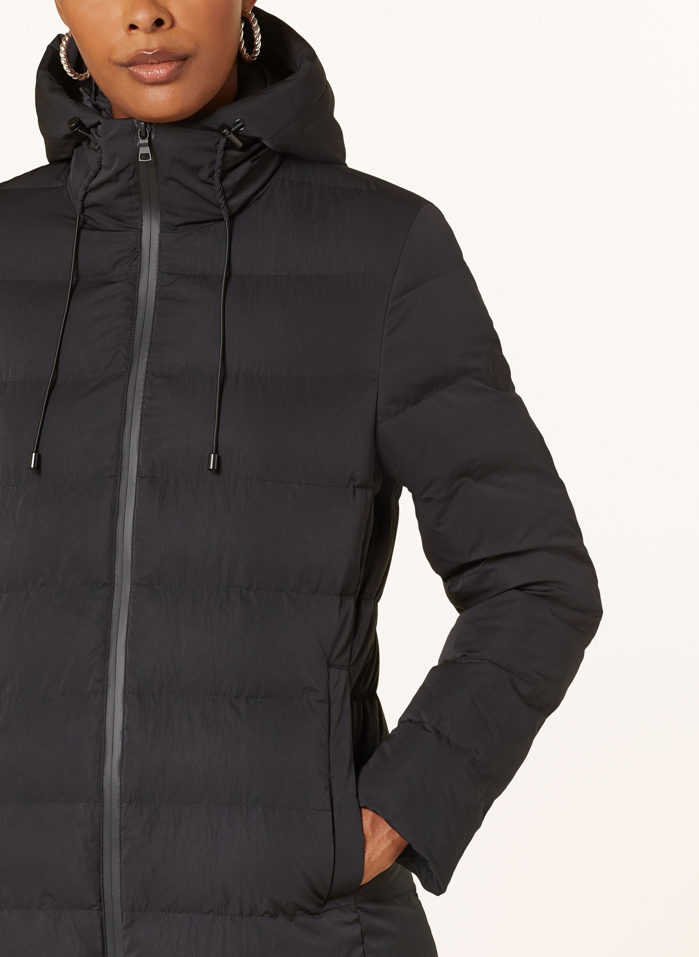 No.1 Como Płaszcz pikowany IVY: CZARNY