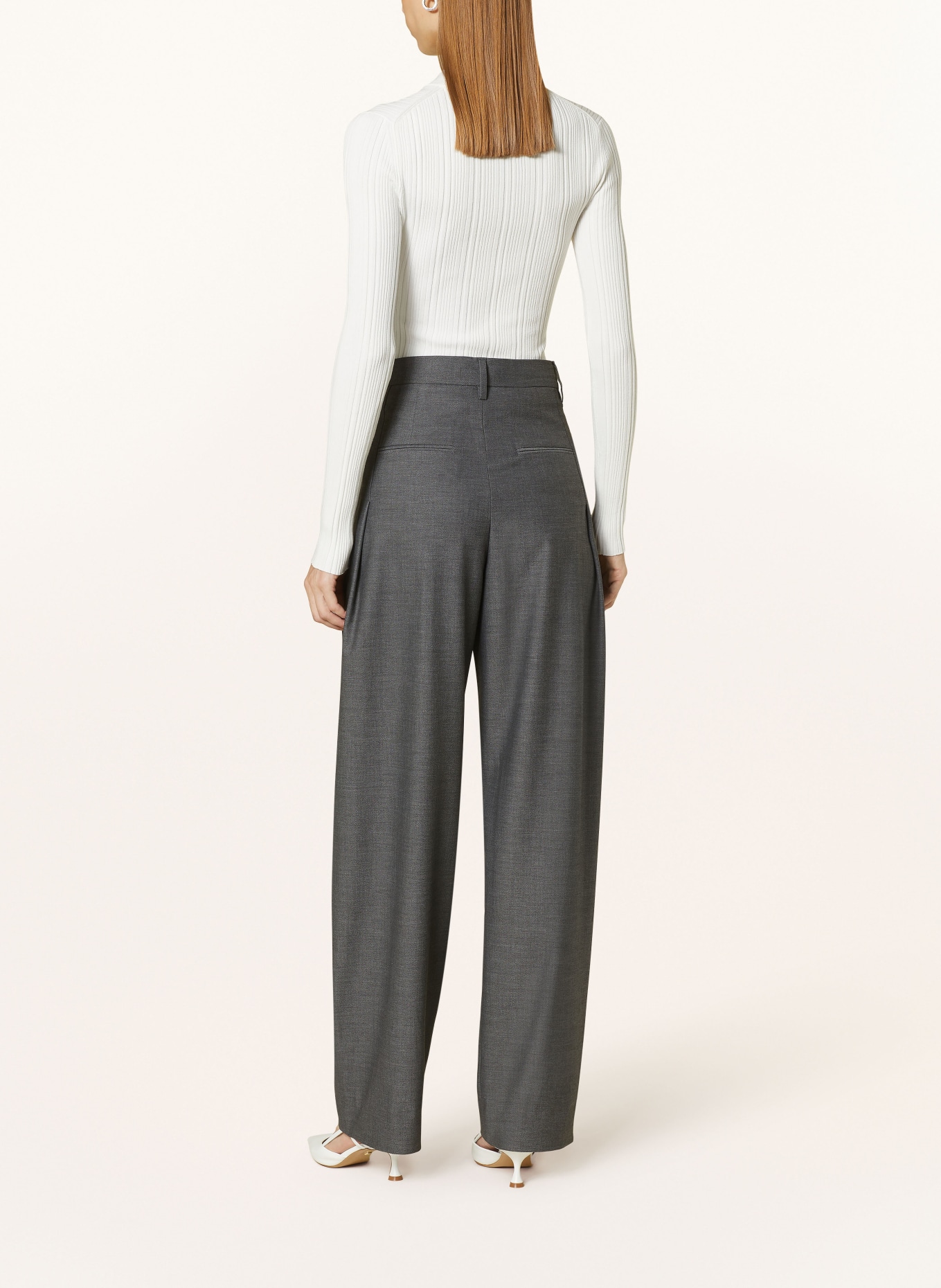 ROSSI Wide leg trousers TONY, Color: DARK GRAY (Image 3)