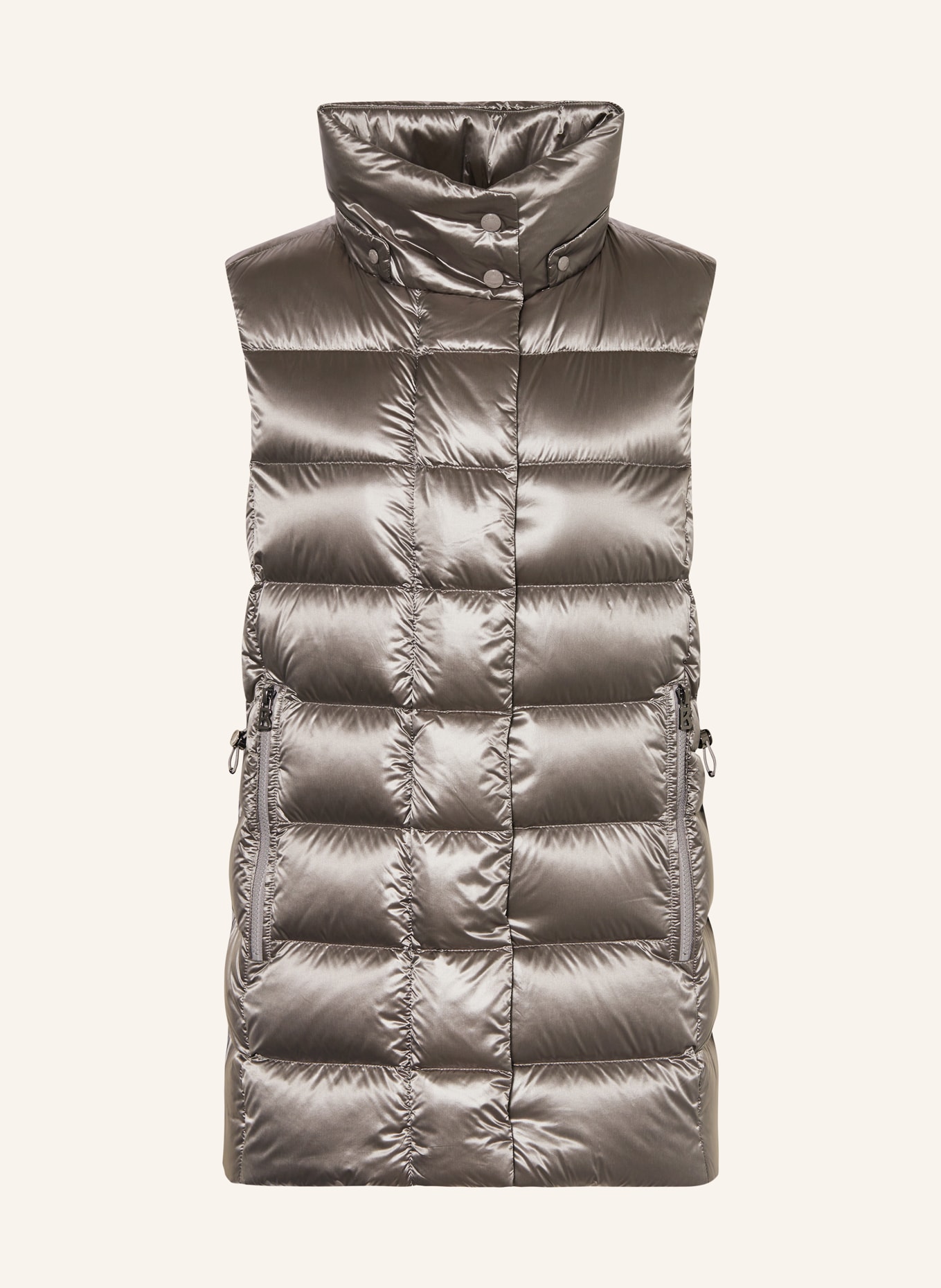 Silver down vest sales