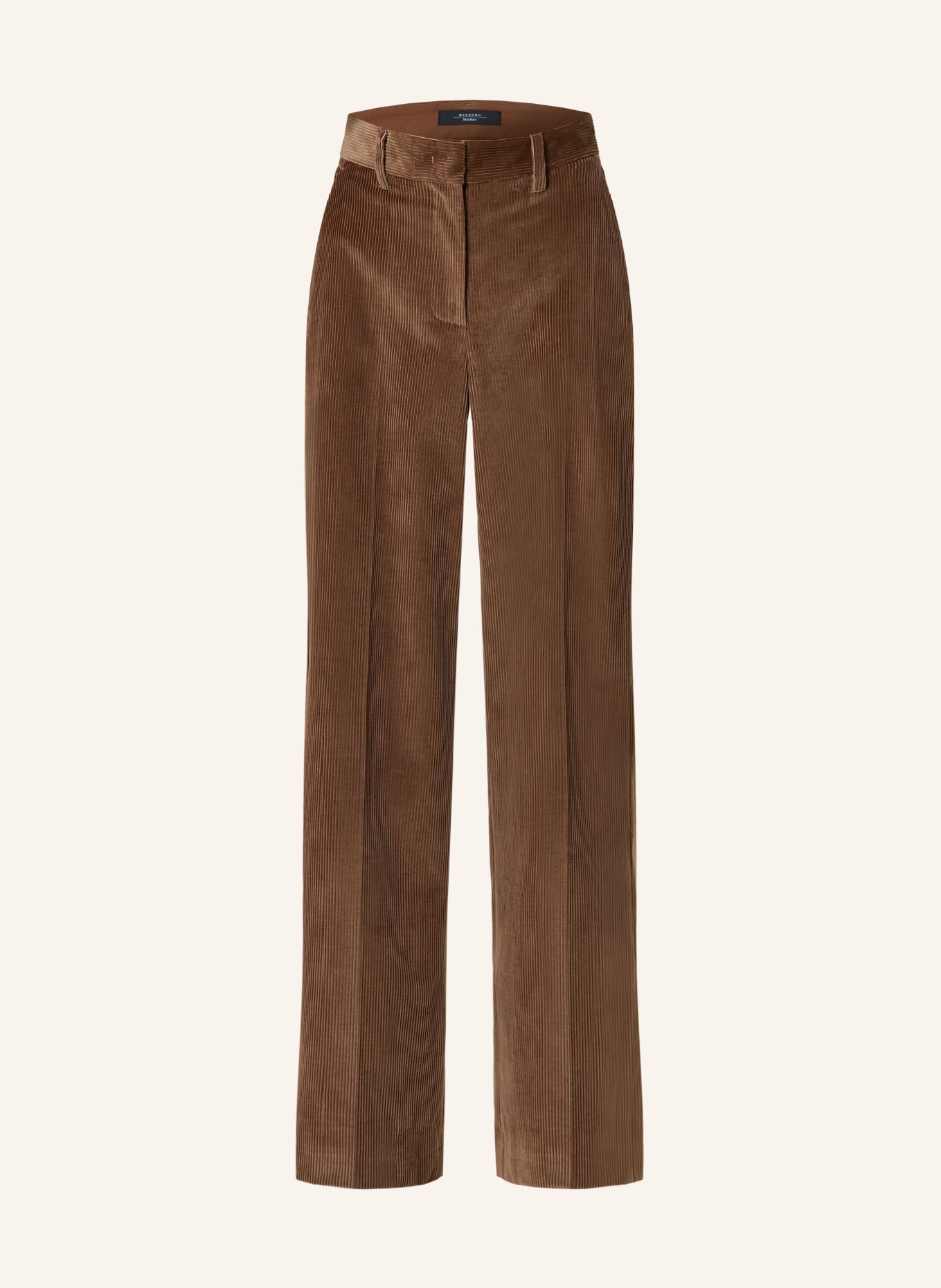 WEEKEND Max Mara Wide leg trousers TANIA made of corduroy, Color: BROWN (Image 1)