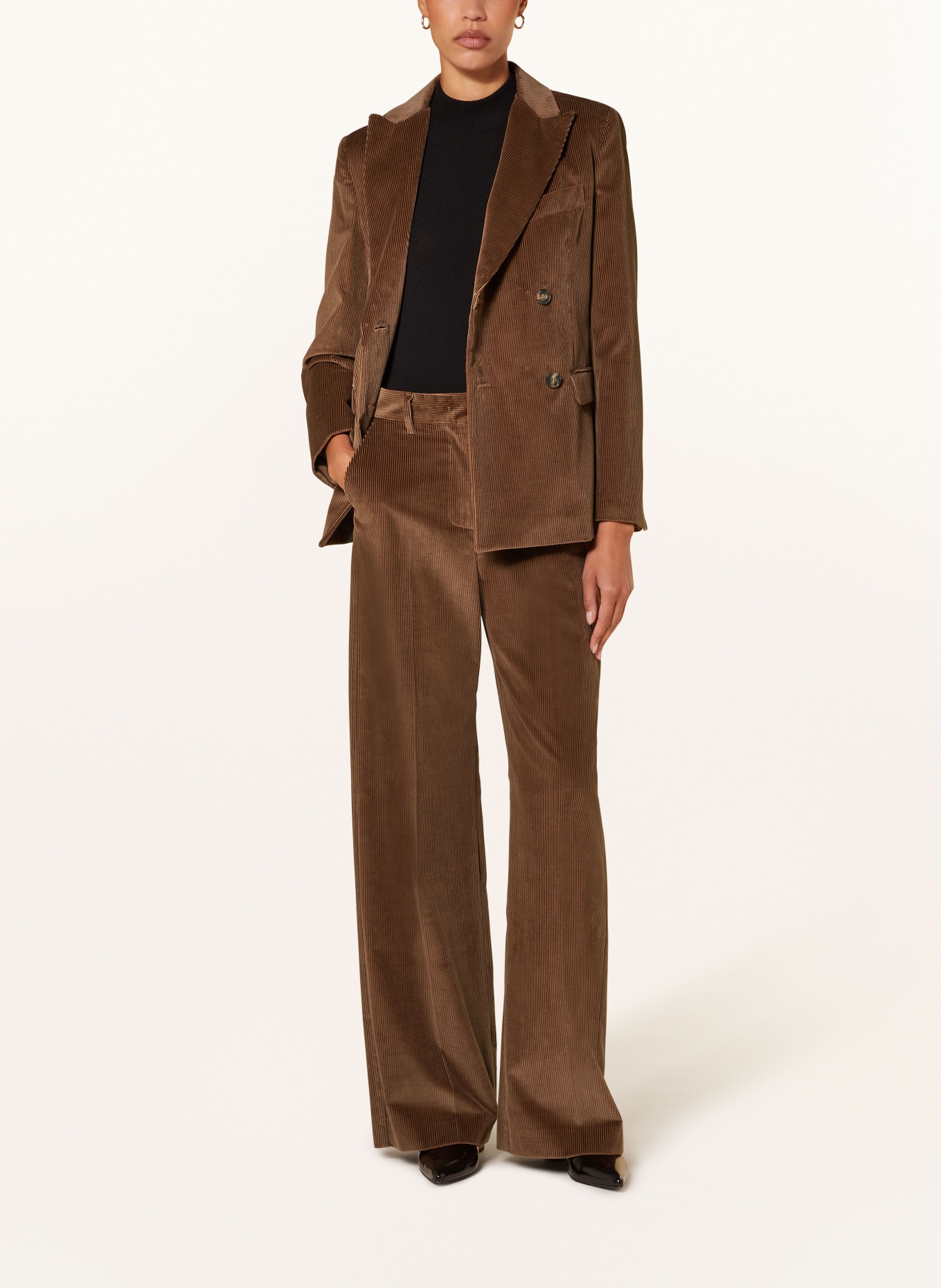 WEEKEND Max Mara Wide leg trousers TANIA made of corduroy, Color: BROWN (Image 2)