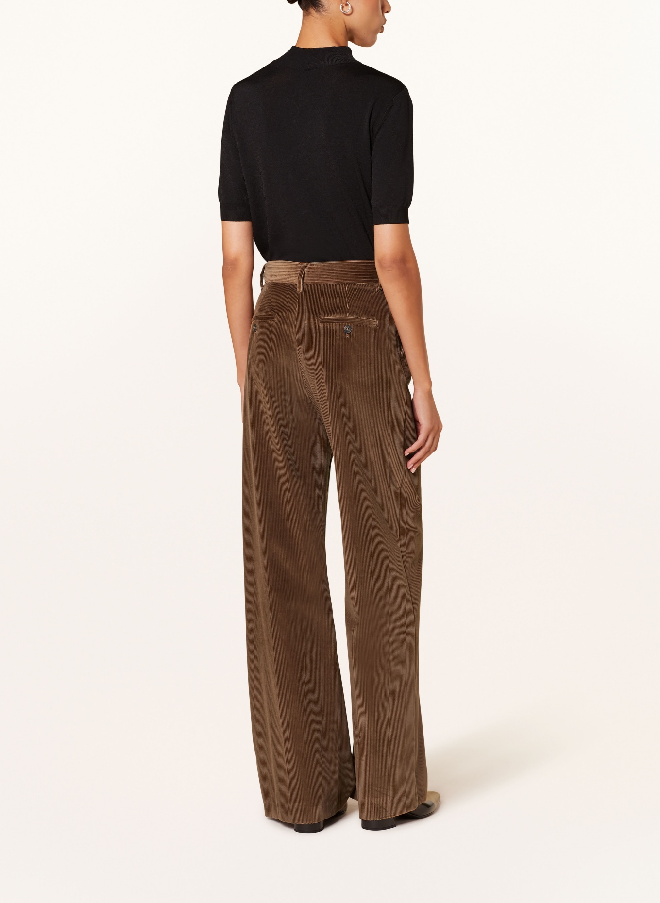 WEEKEND Max Mara Wide leg trousers TANIA made of corduroy, Color: BROWN (Image 3)