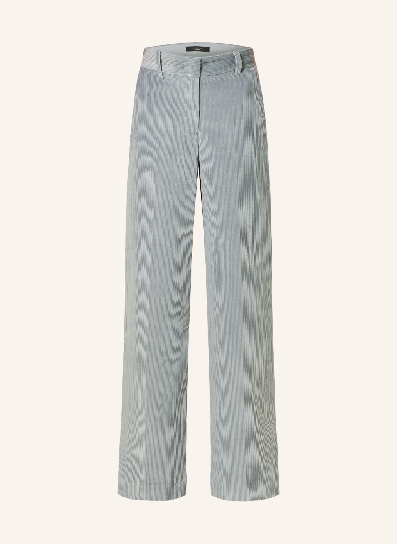 WEEKEND Max Mara Wide leg trousers TANIA made of corduroy, Color: BLUE GRAY (Image 1)