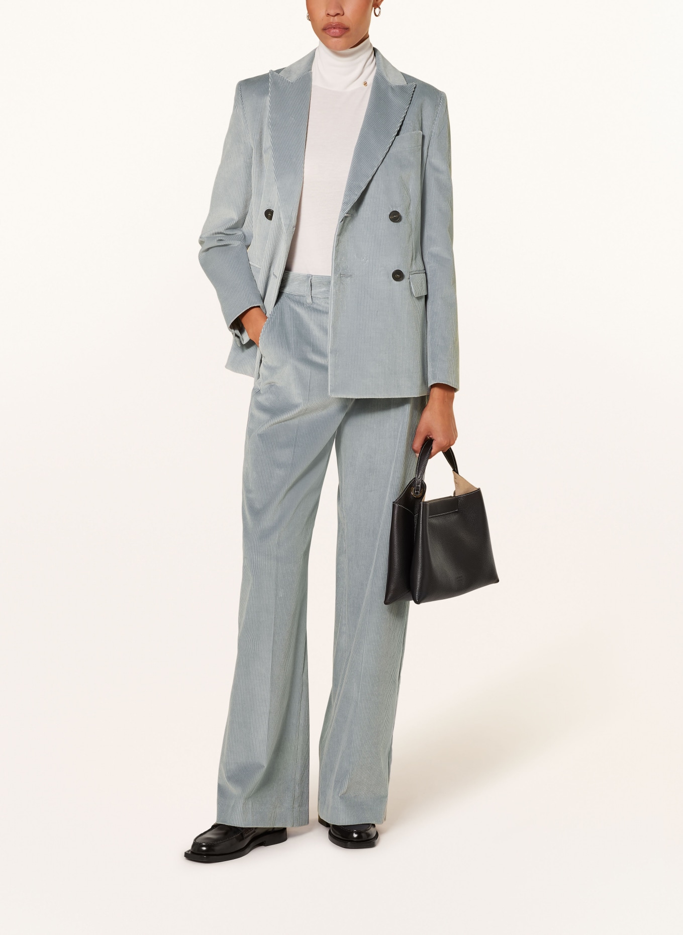 WEEKEND Max Mara Wide leg trousers TANIA made of corduroy, Color: BLUE GRAY (Image 2)