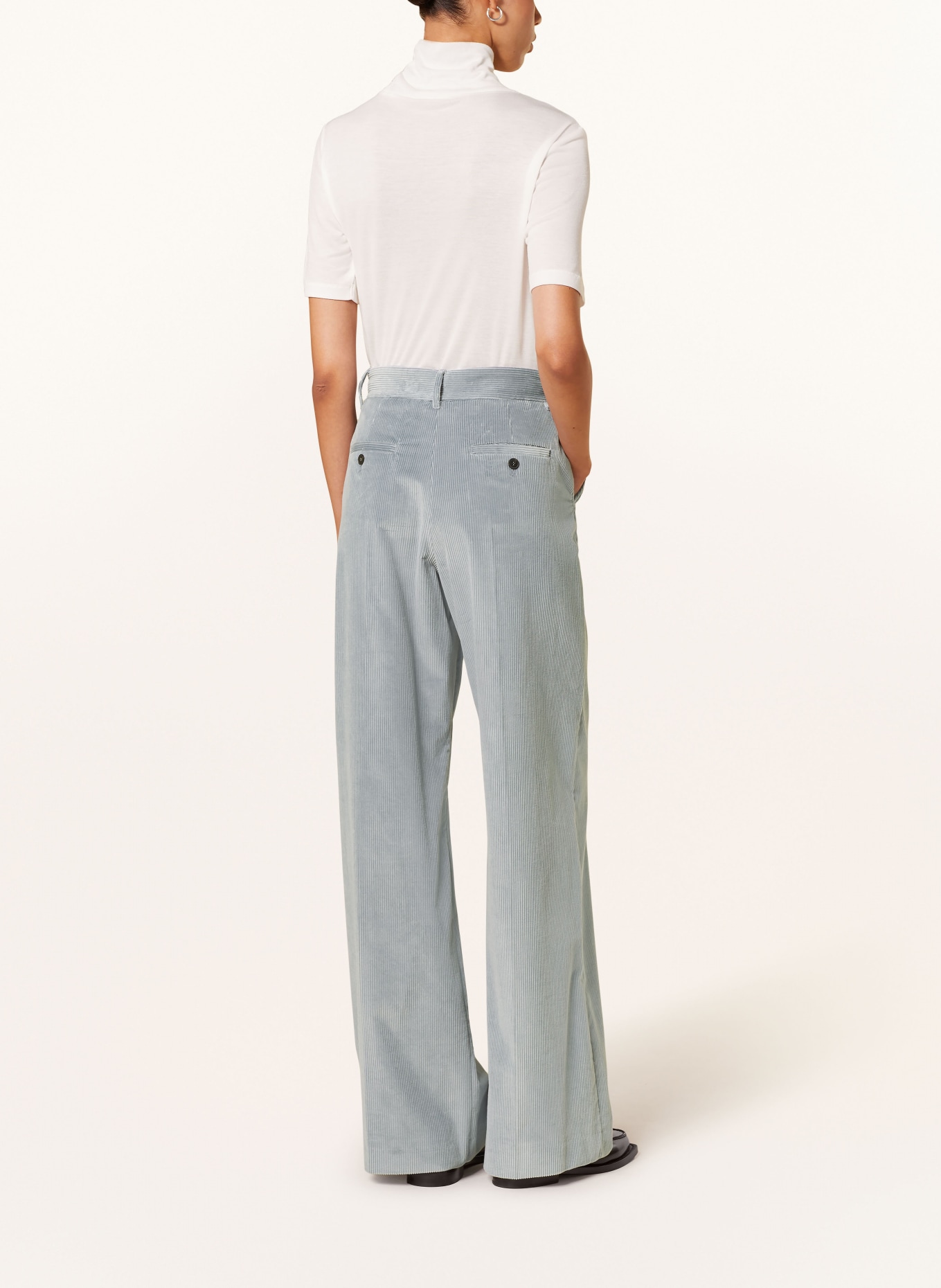 WEEKEND Max Mara Wide leg trousers TANIA made of corduroy, Color: BLUE GRAY (Image 3)