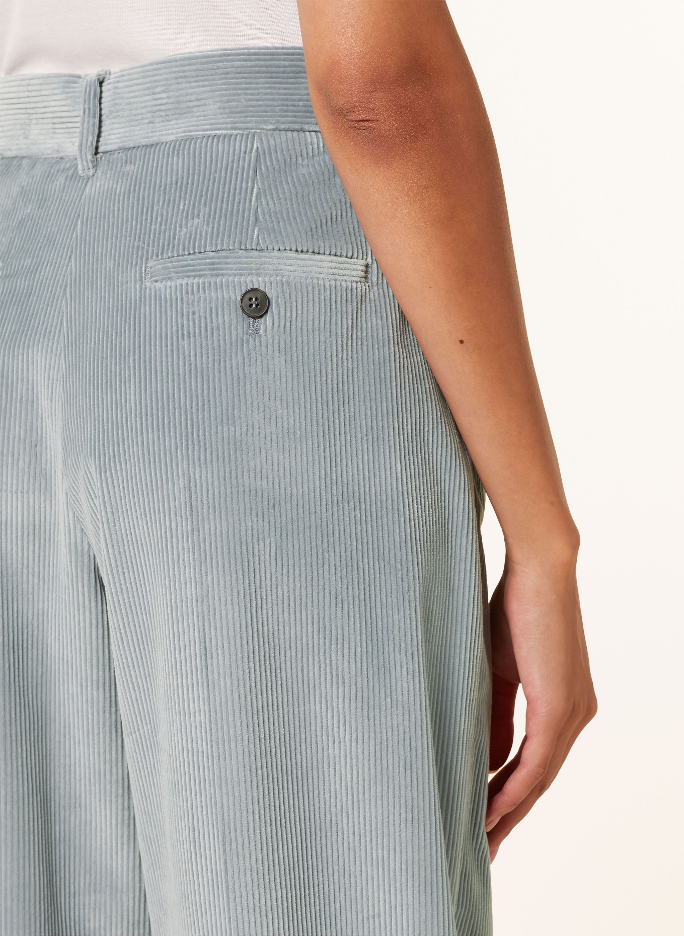 WEEKEND Max Mara Wide leg trousers TANIA made of corduroy, Color: BLUE GRAY (Image 5)