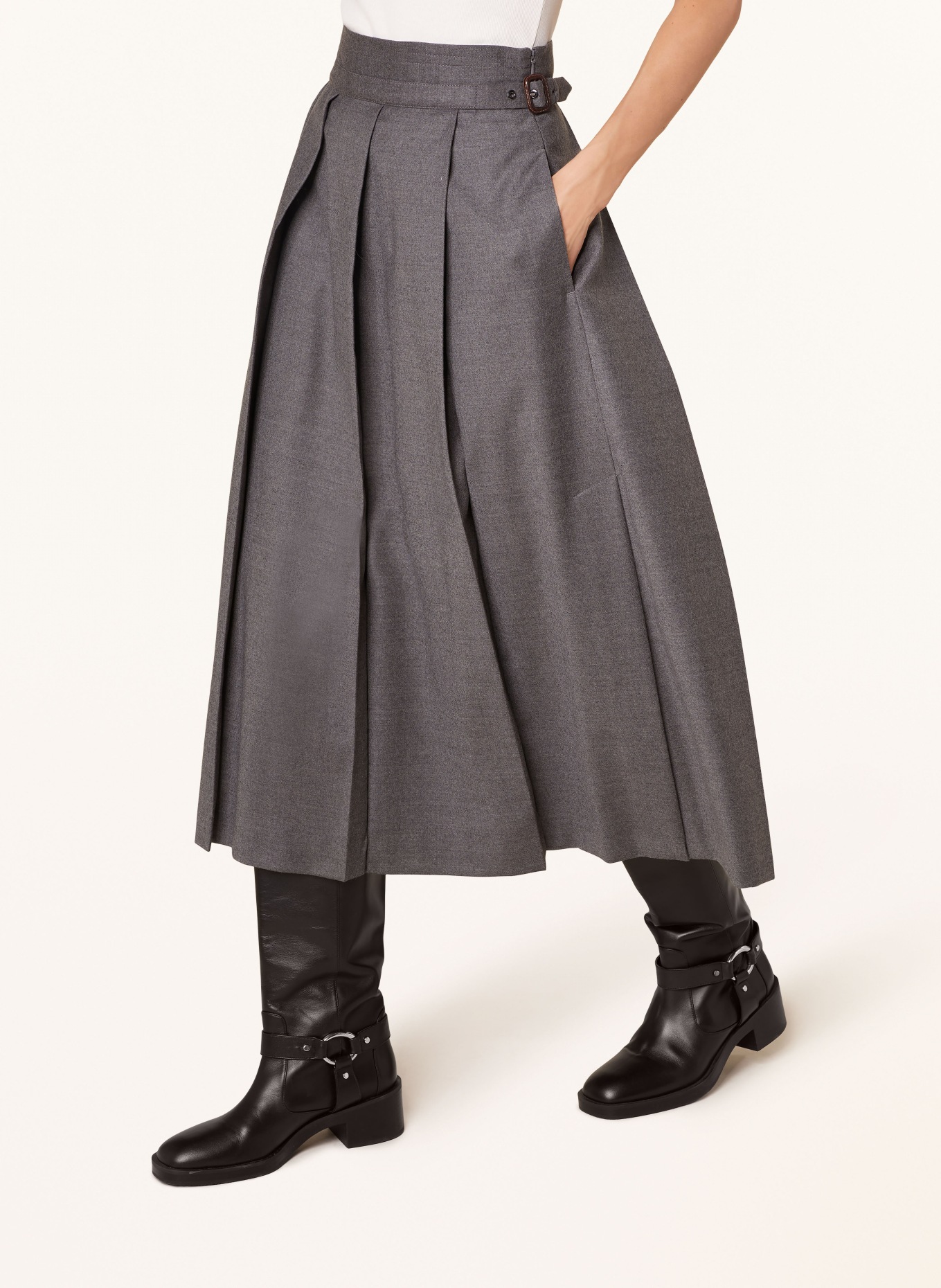 WEEKEND Max Mara Faltenrock PALK: GRAU