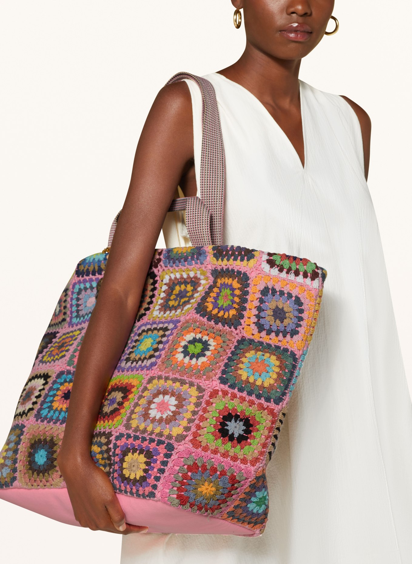 ANOKHI Shopper: RŮŽOVÁ / SVĚTLE FIALOVÁ / ČERVENÁ