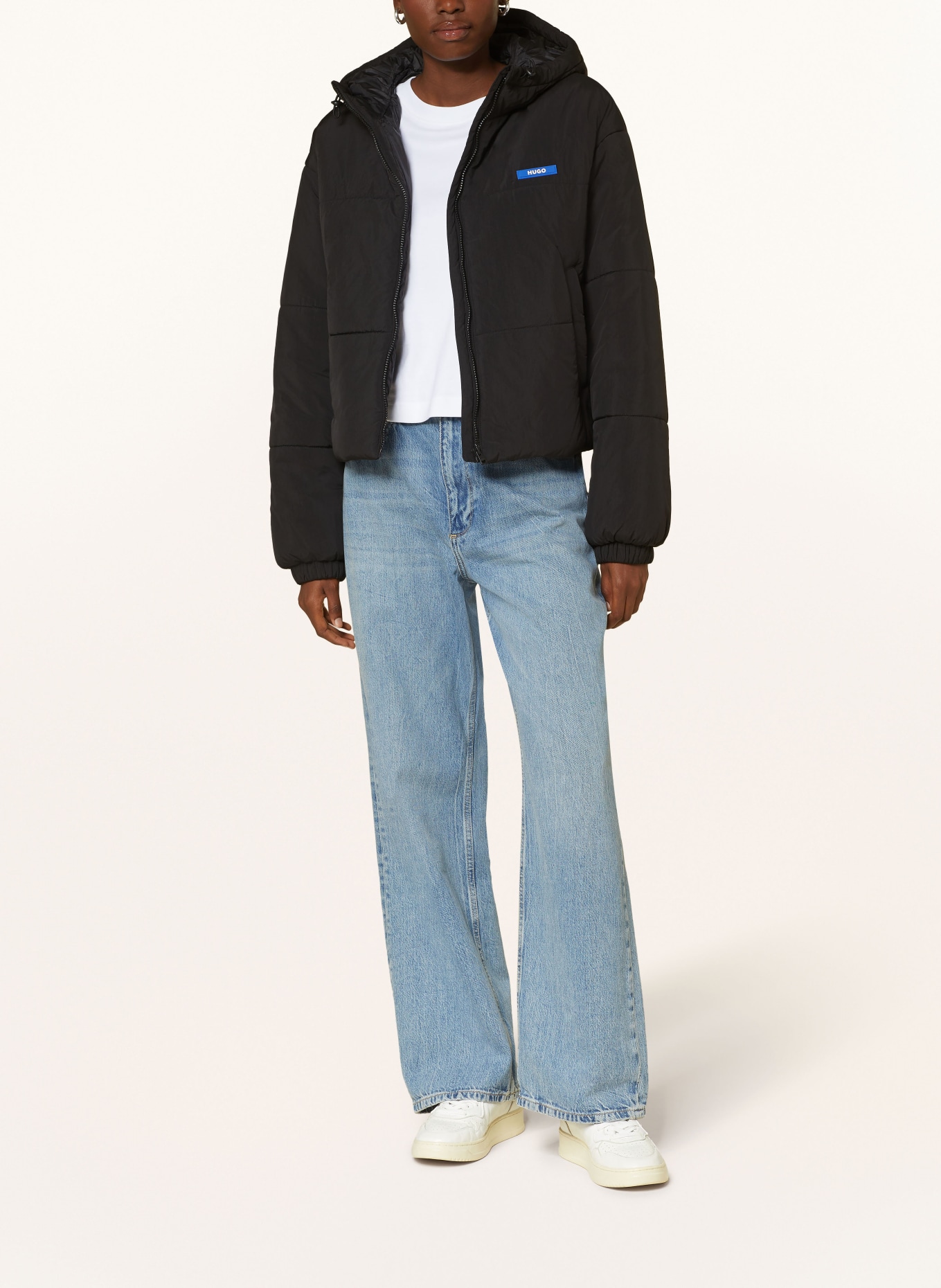 HUGO BLUE Quilted jacket FREYA, Color: BLACK (Image 2)