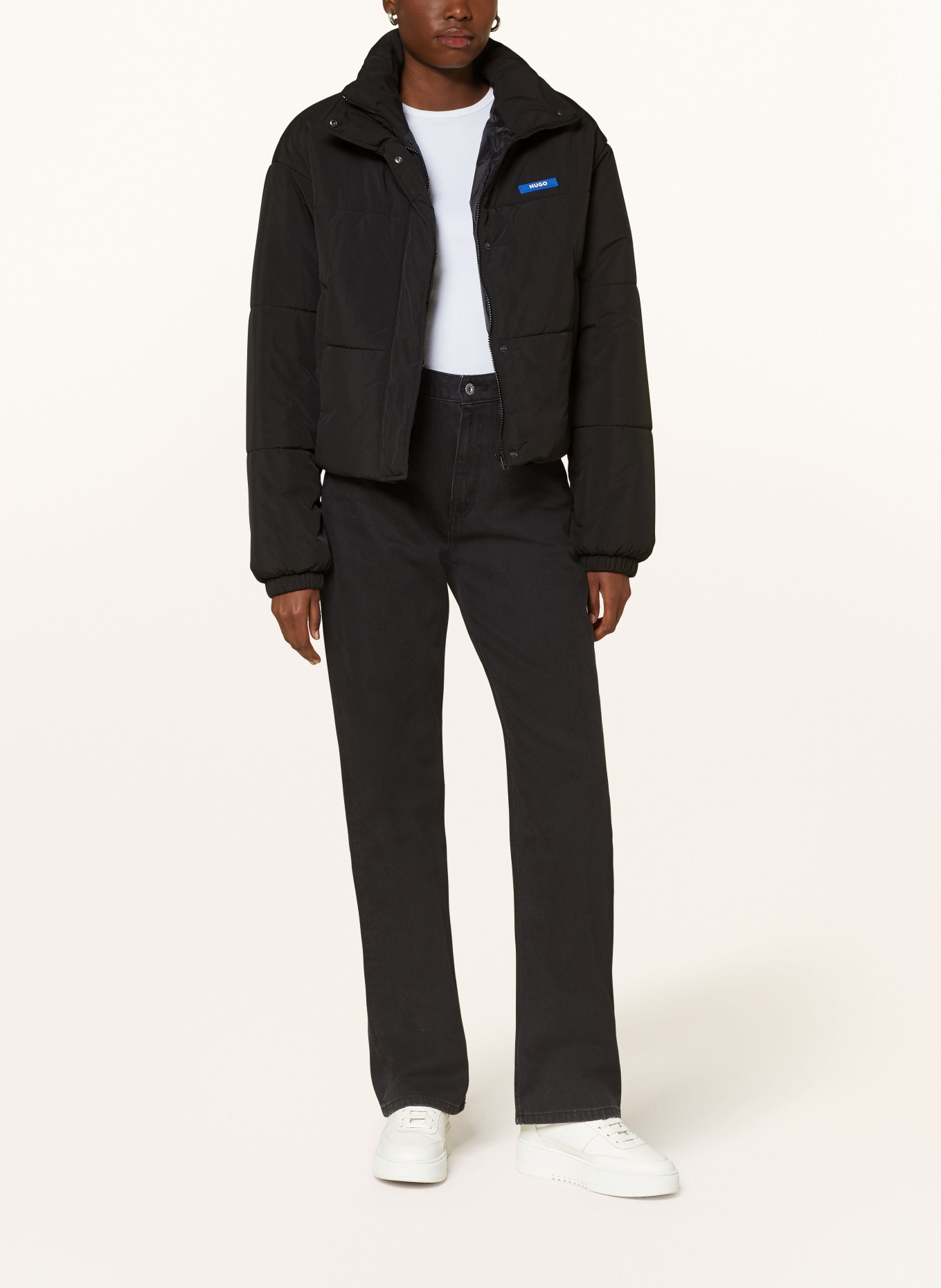 HUGO BLUE FAREN quilted jacket: BLACK