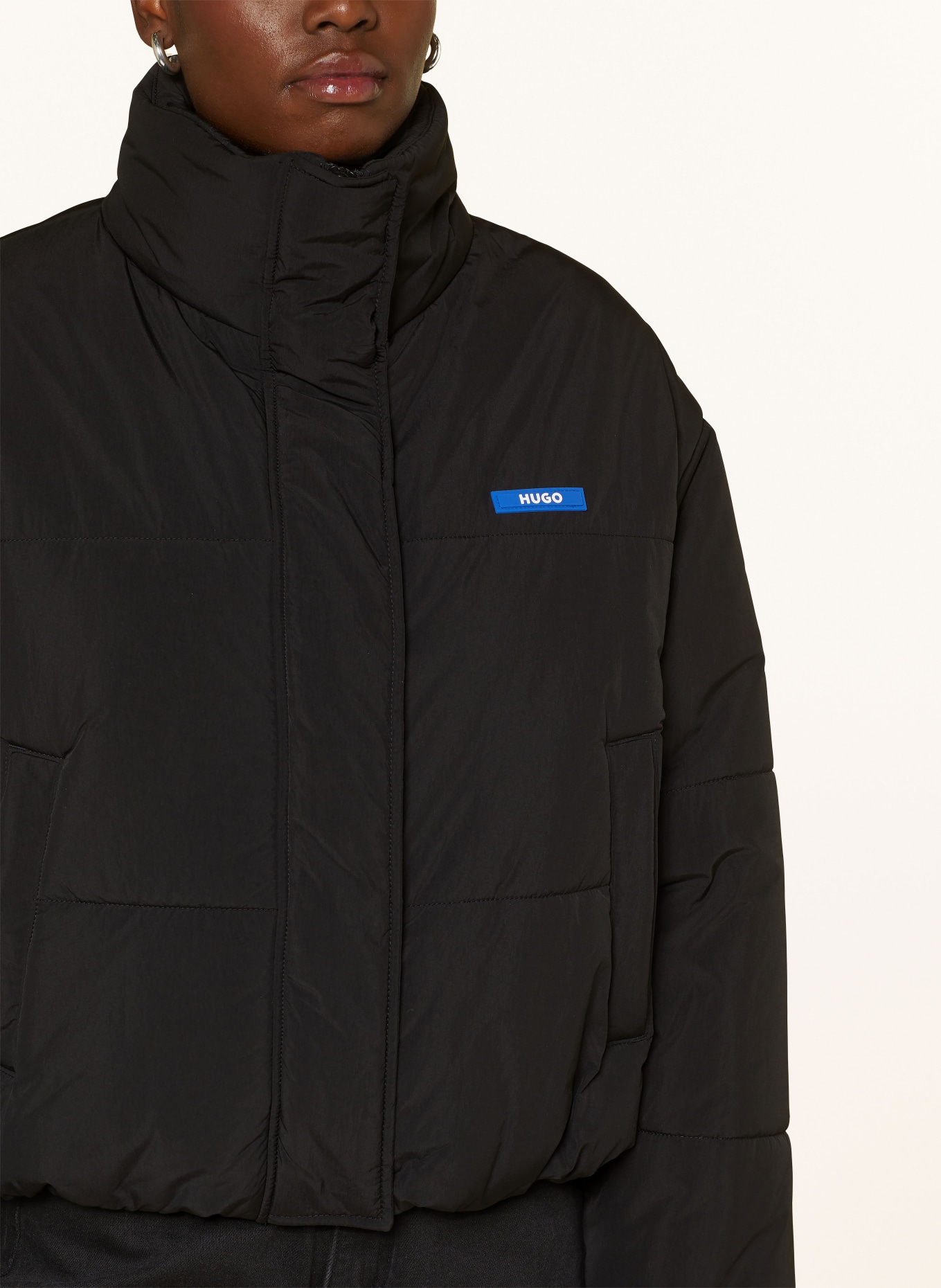 HUGO BLUE FAREN quilted jacket: BLACK