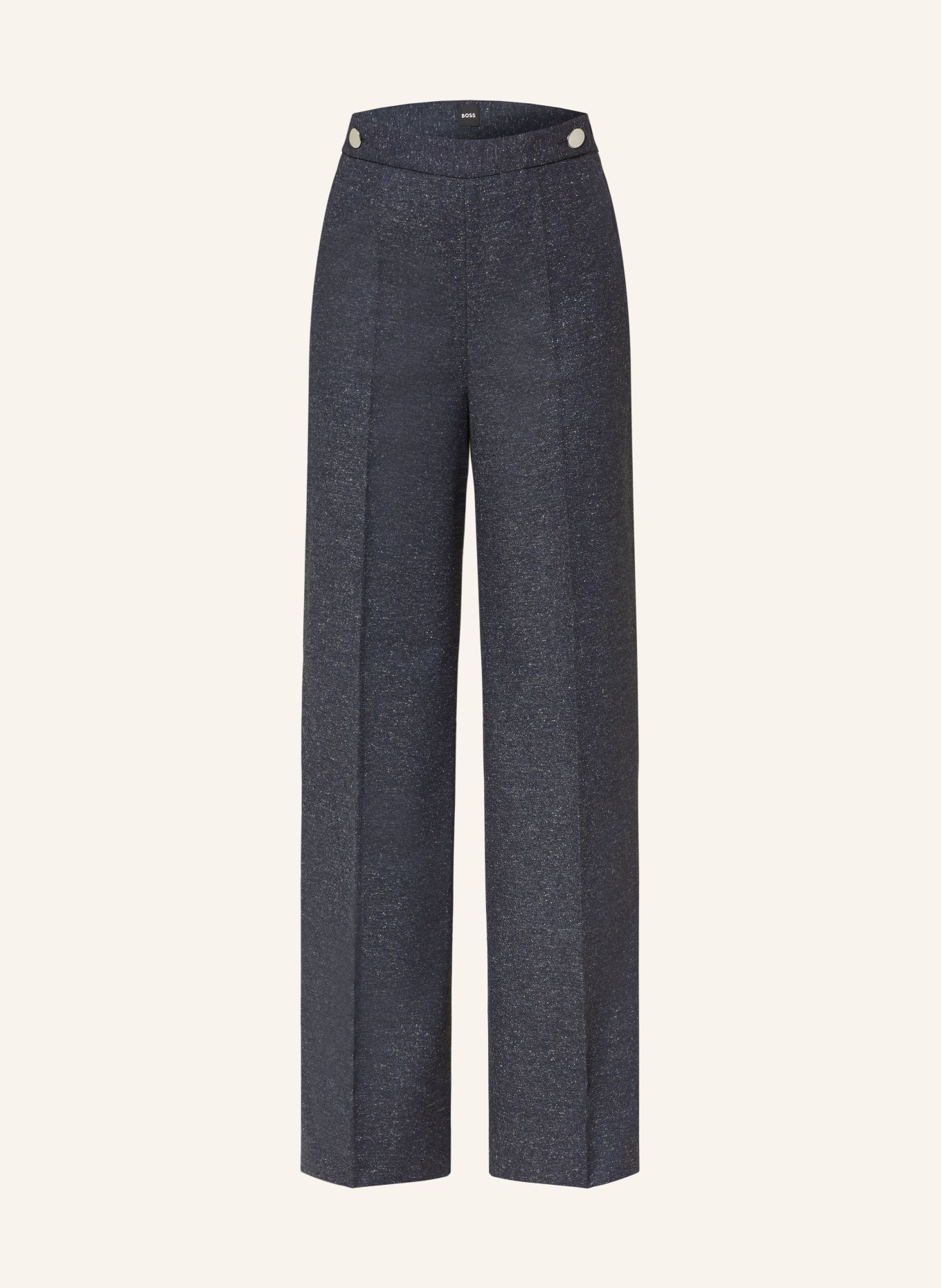 BOSS Marlene trousers TUPITA, Color: DARK BLUE/ WHITE (Image 1)