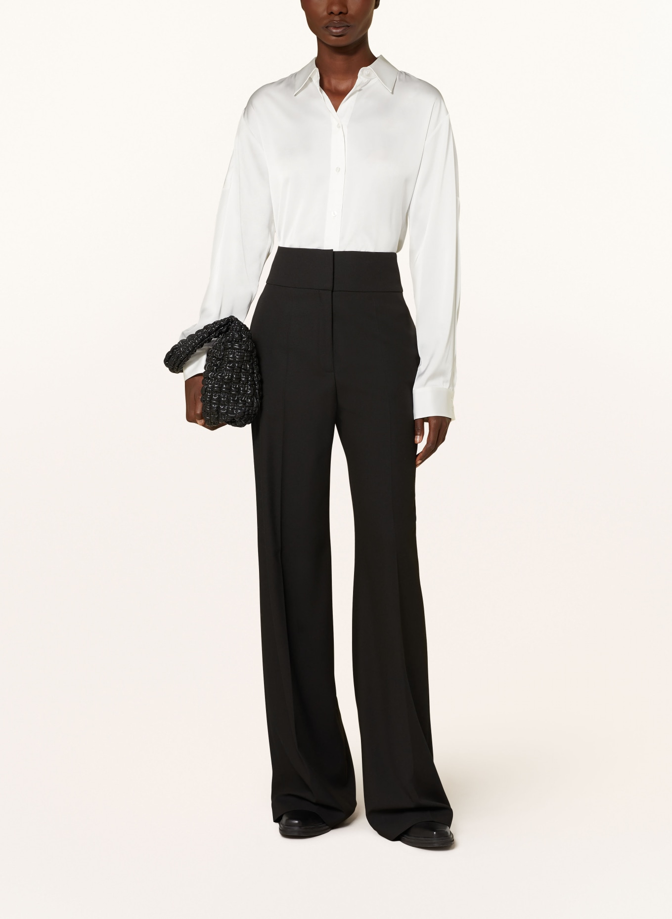 HUGO Wide leg trousers HIMIA, Color: BLACK (Image 2)