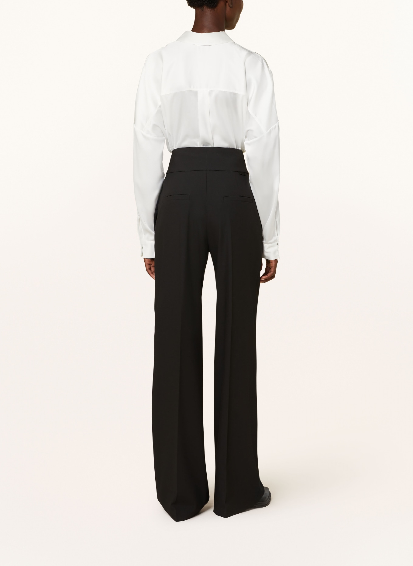 HUGO Wide leg trousers HIMIA, Color: BLACK (Image 3)