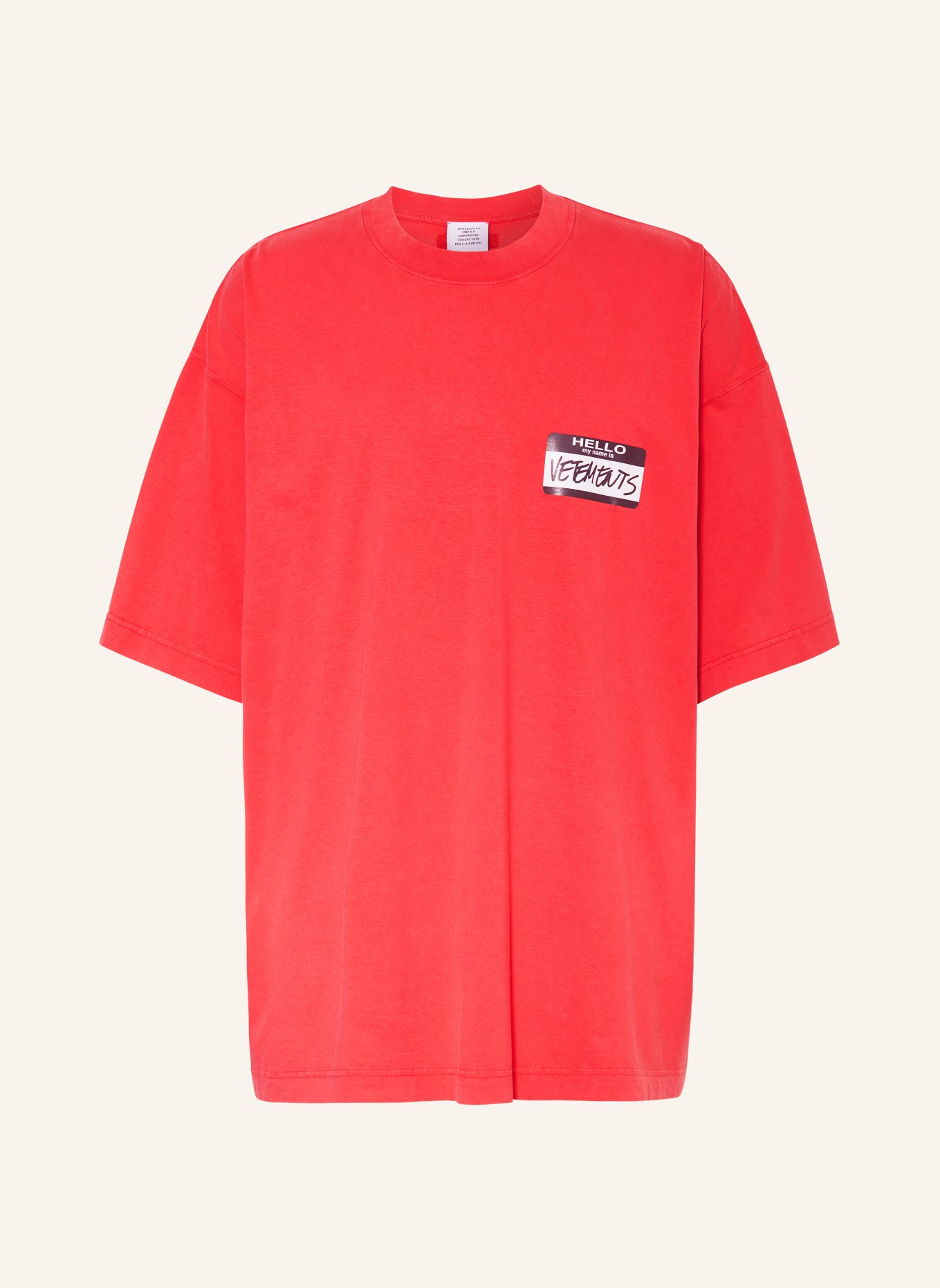 VETEMENTS Oversized-Shirt, Farbe: ROT/ WEISS/ SCHWARZ (Bild 1)