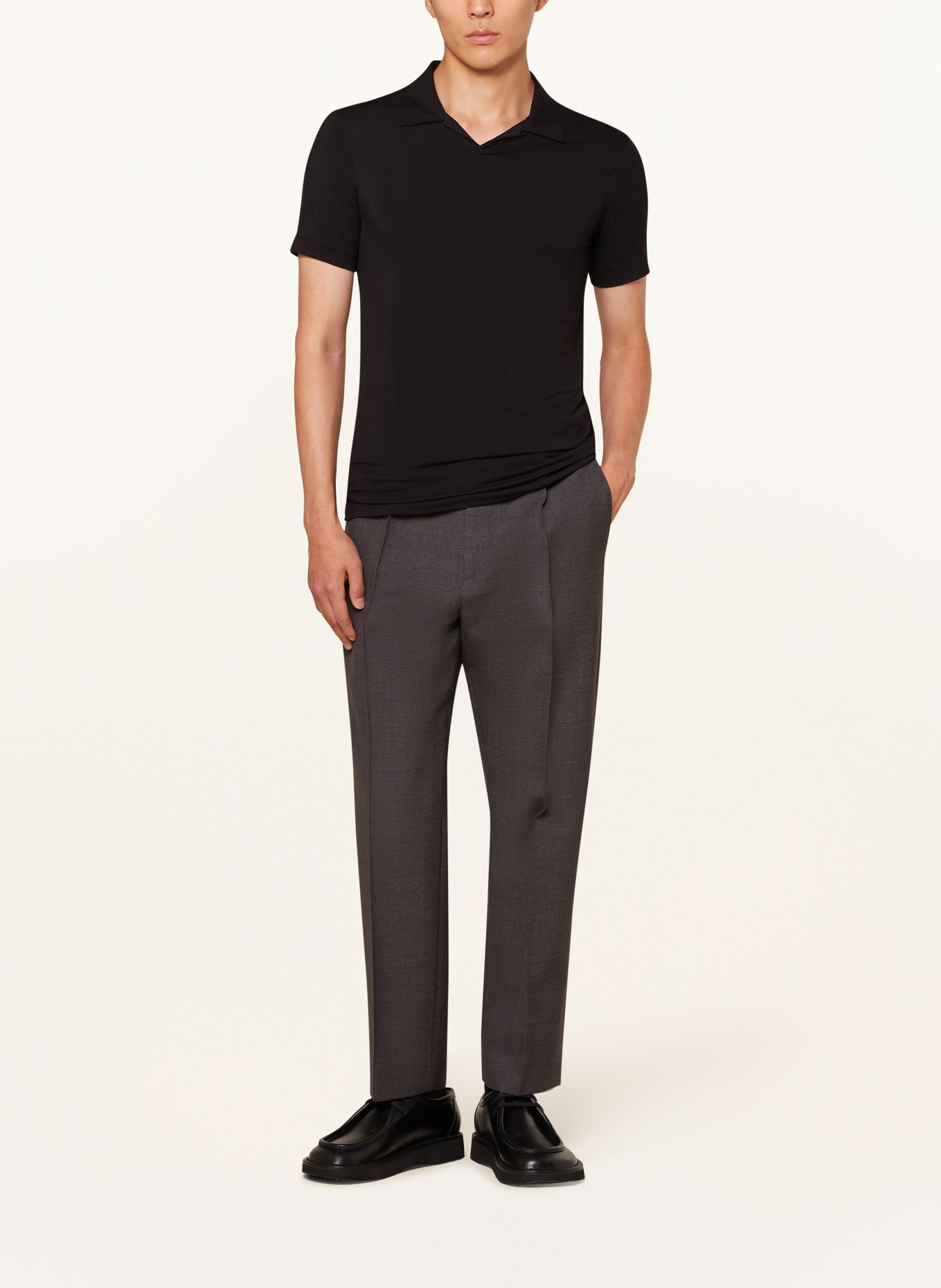 GIORGIO ARMANI Jersey polo shirt: BLACK