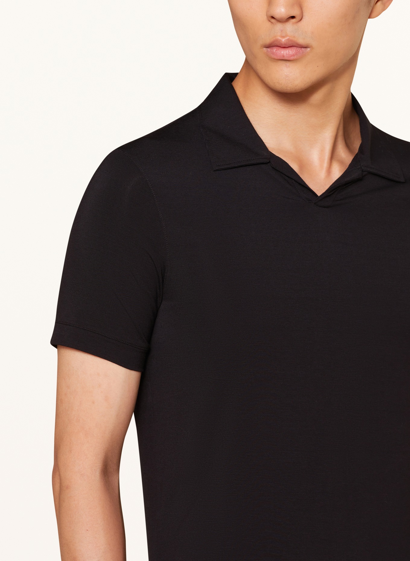 GIORGIO ARMANI Jersey polo shirt: BLACK