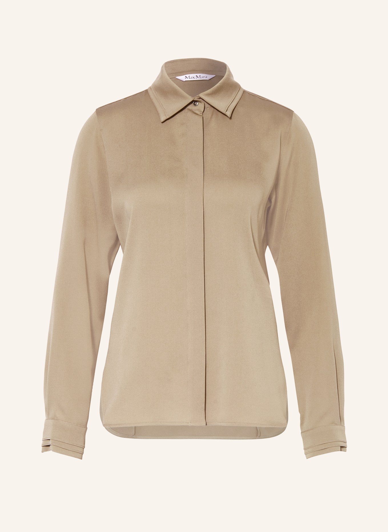 Max Mara Shirt blouse NOREL in silk: TAUPE (Image 1)