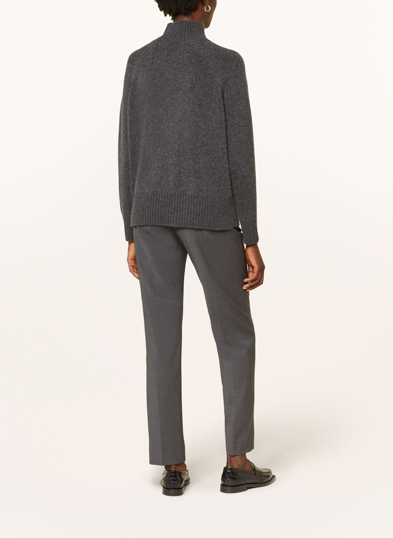 ALLUDE Pullover mit Cashmere: DUNKELGRAU