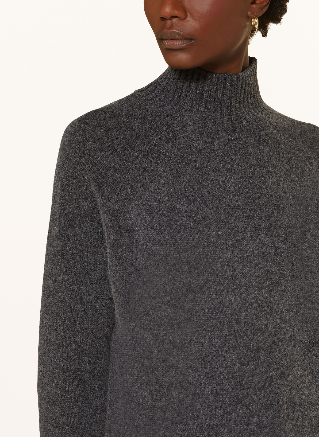ALLUDE Pullover mit Cashmere: DUNKELGRAU