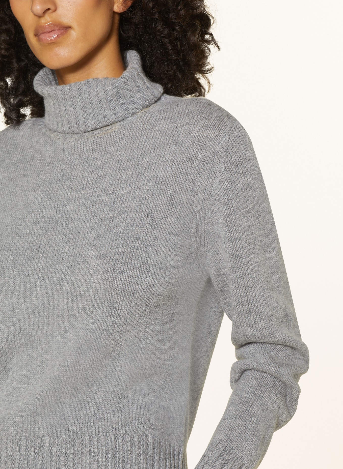 ALLUDE Turtleneck sweater with cashmere, Color: GRAY (Image 4)