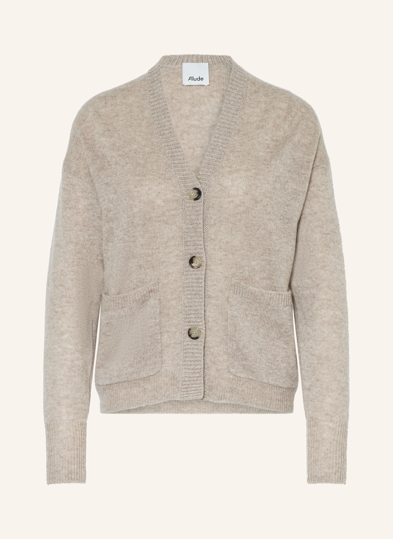 ALLUDE Cashmere cardigan, Color: TAUPE (Image 1)