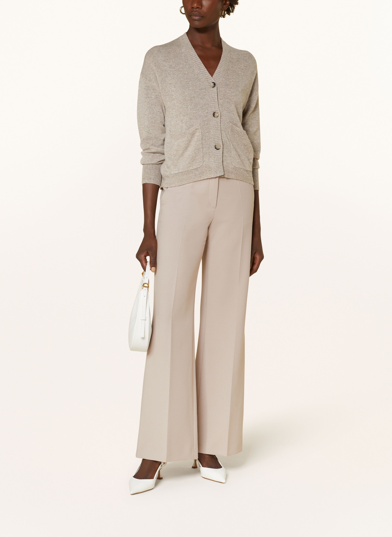 ALLUDE Cashmere cardigan, Color: TAUPE (Image 2)