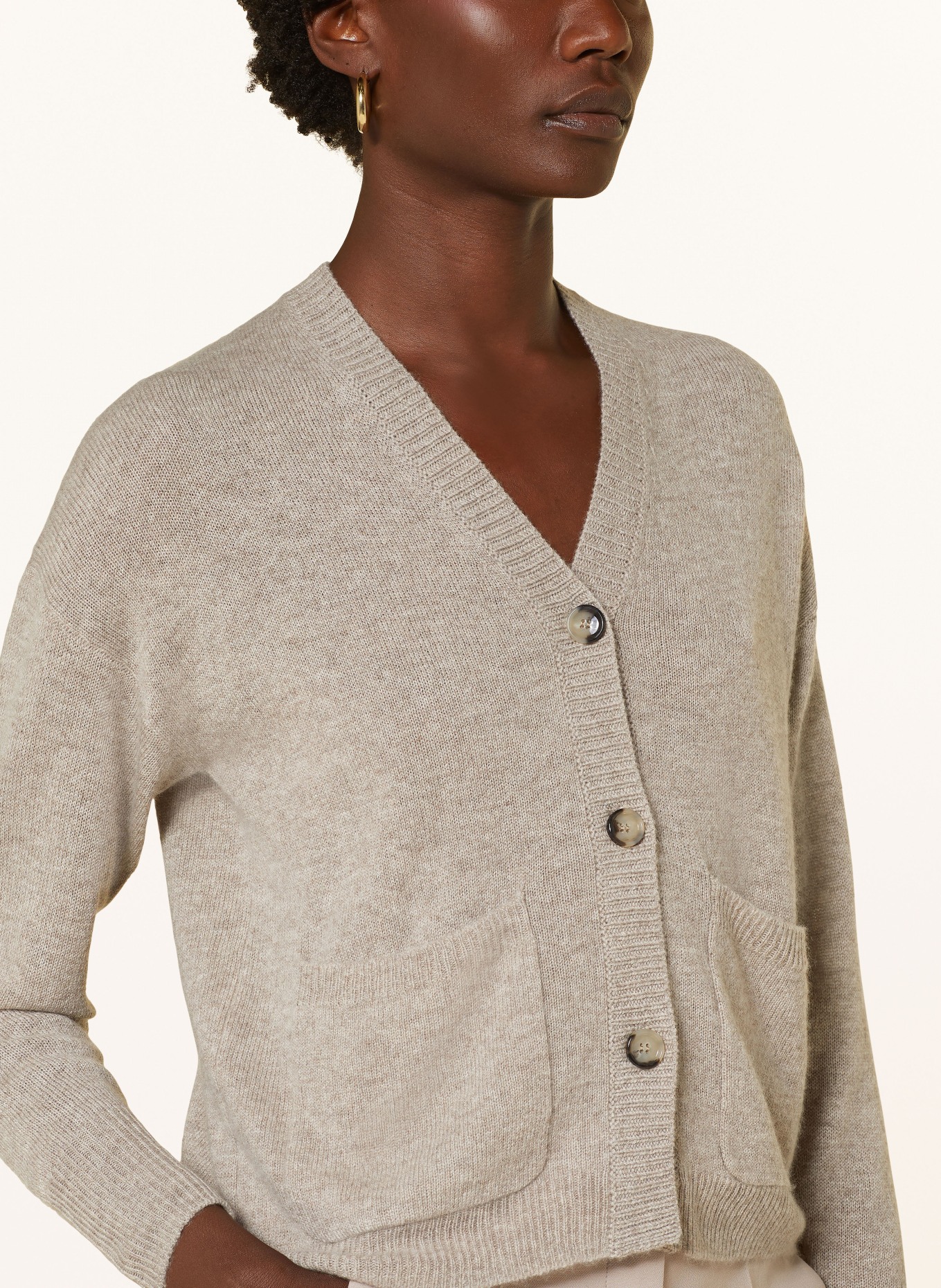 ALLUDE Cashmere cardigan, Color: TAUPE (Image 4)