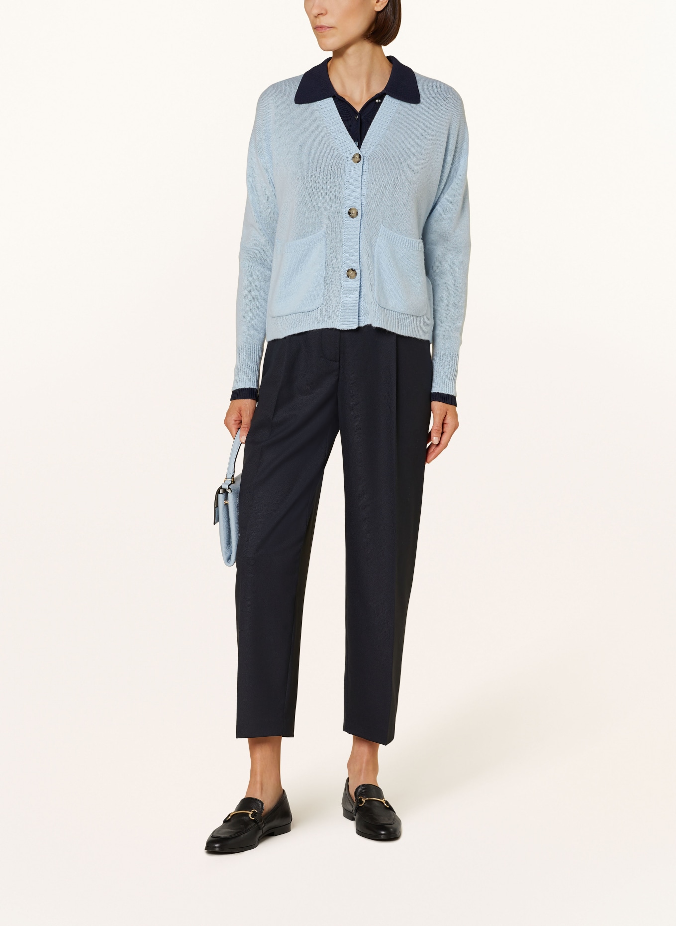 ALLUDE Cashmere cardigan, Color: LIGHT BLUE (Image 2)