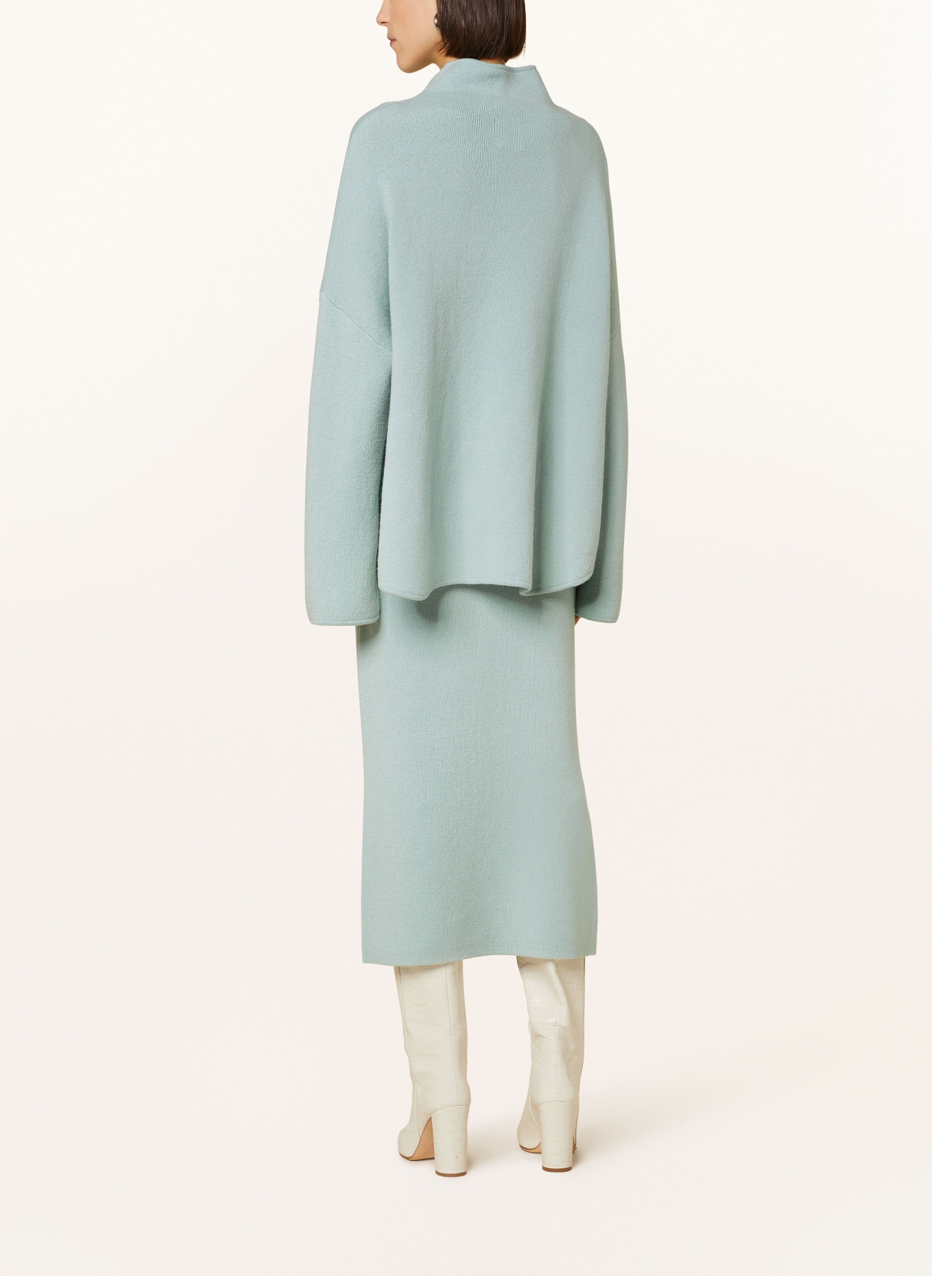 ALLUDE Knit skirt with cashmere, Color: MINT (Image 3)