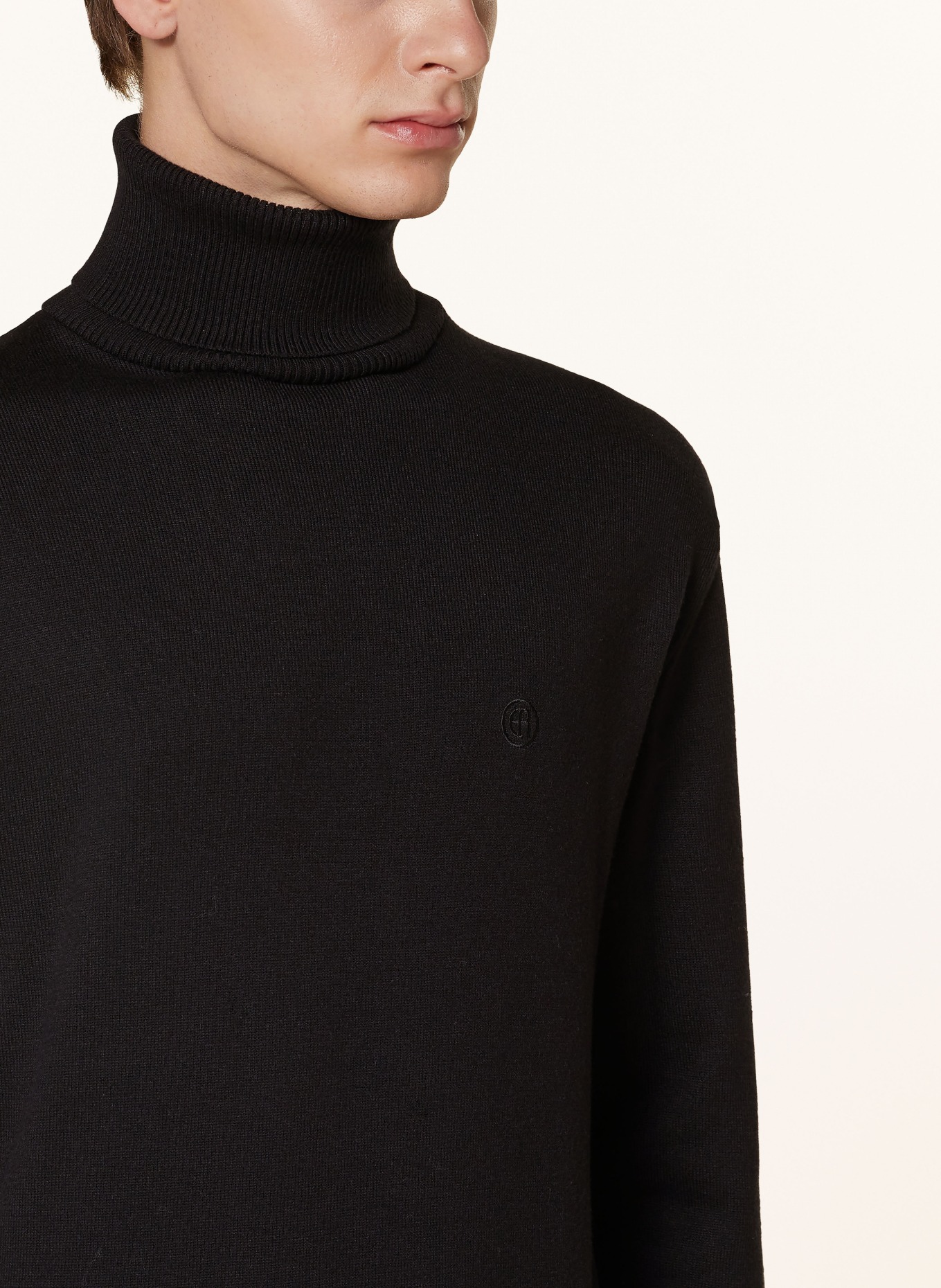 ELIAS RUMELIS Rollkragenpullover ERELIAS: SCHWARZ