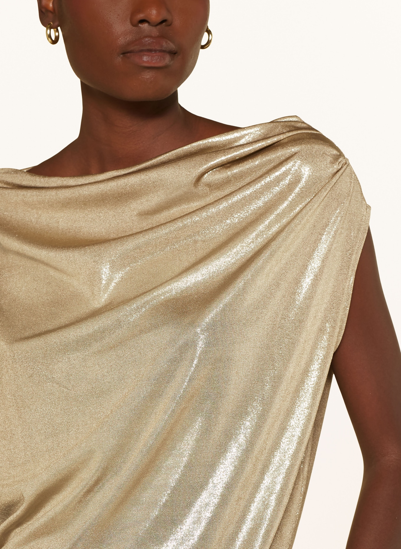 LAUREN RALPH LAUREN Blusentop mit Glitzergarn: GOLD