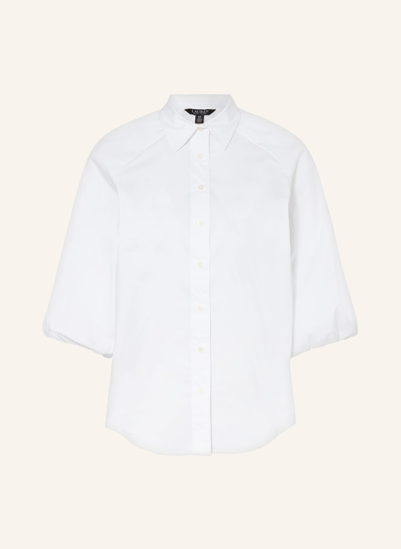 LAUREN RALPH LAUREN Shirt blouse with 3/4 sleeves, Color: WHITE (Image 1)