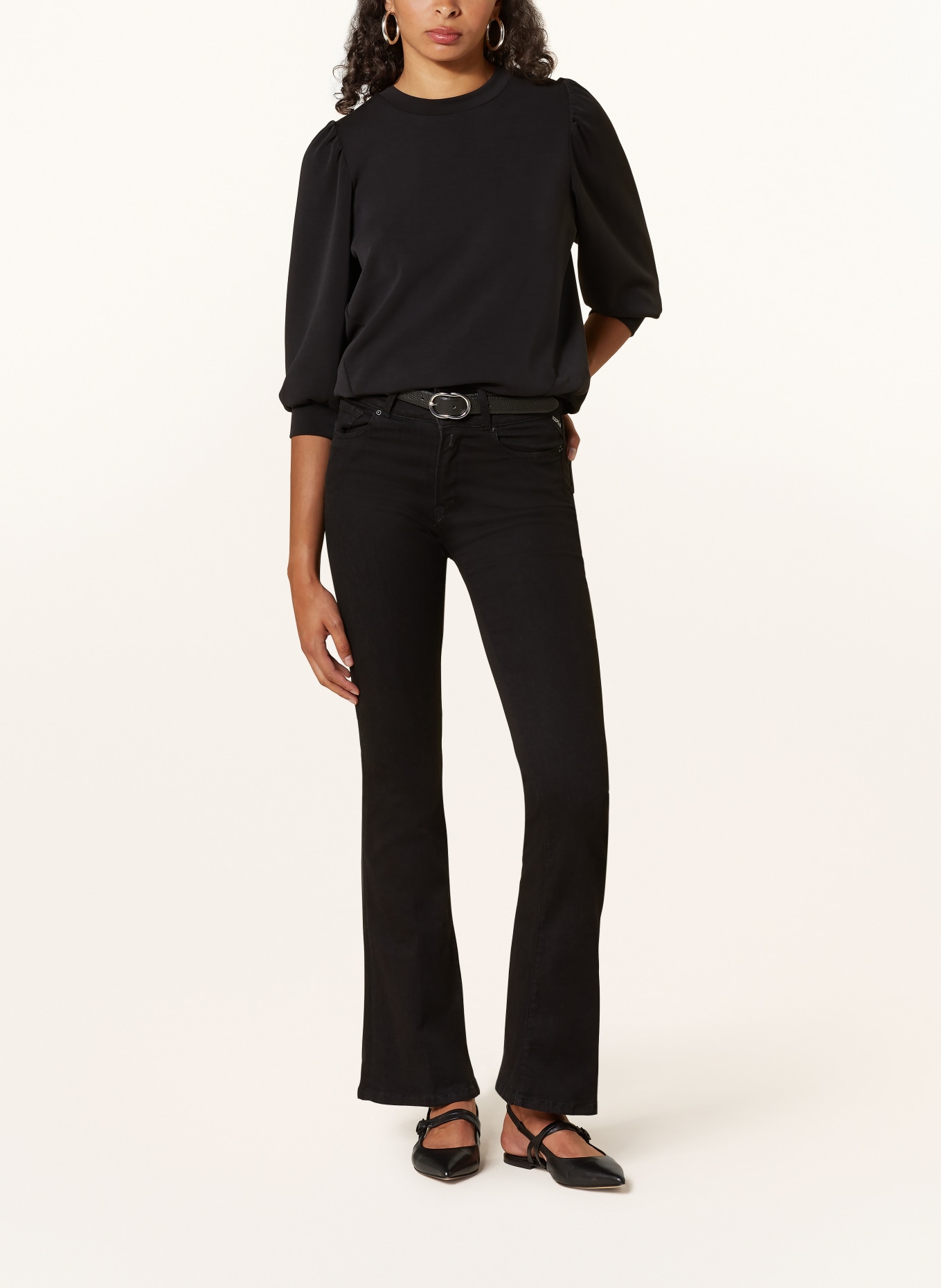 REPLAY Flared Jeans NEW LUZ, Farbe: 098 BLACK (Bild 2)