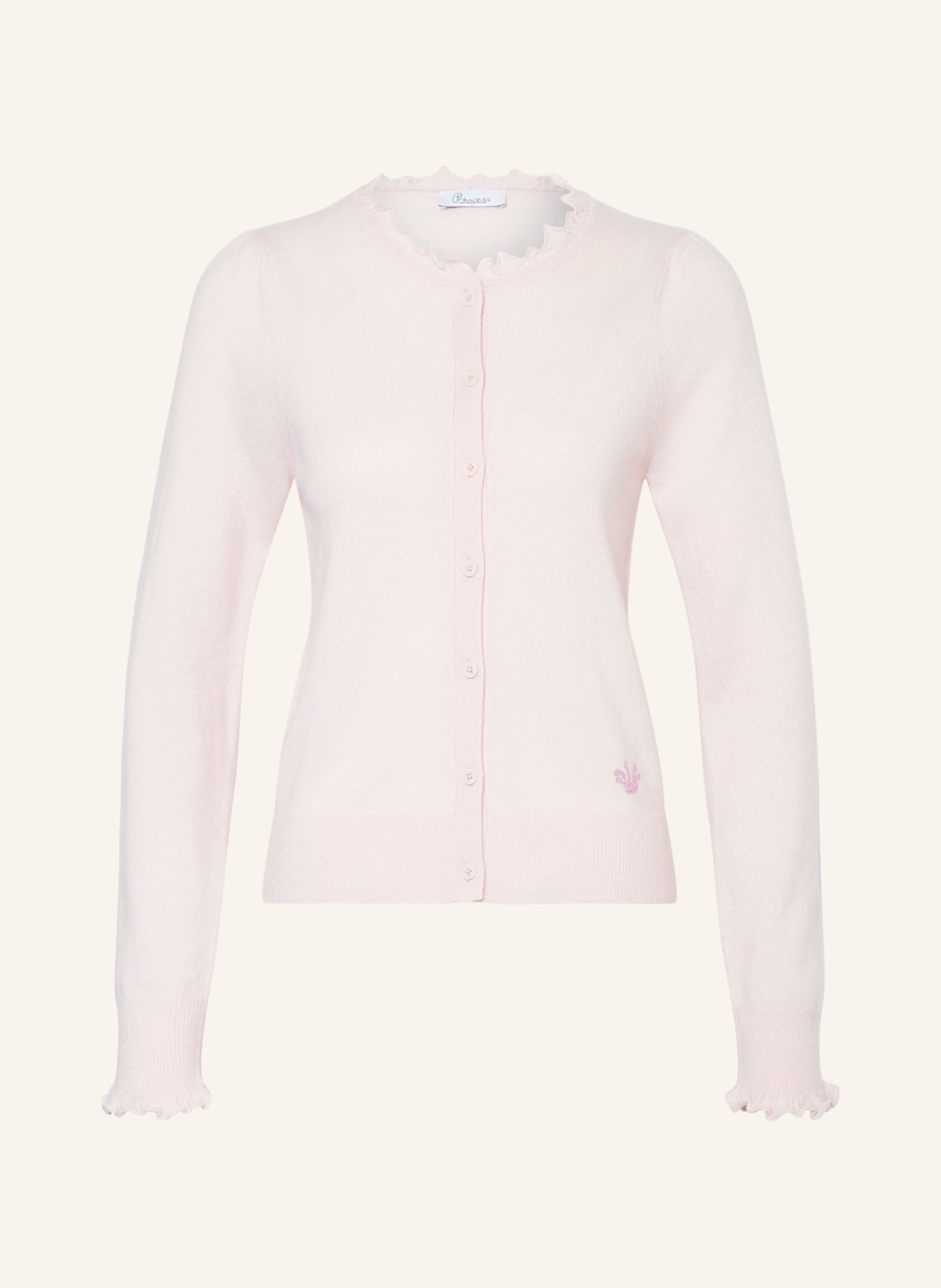 Princess GOES HOLLYWOOD Cardigan with ruffles and decorative gems, Color: LIGHT PINK (Image 1)