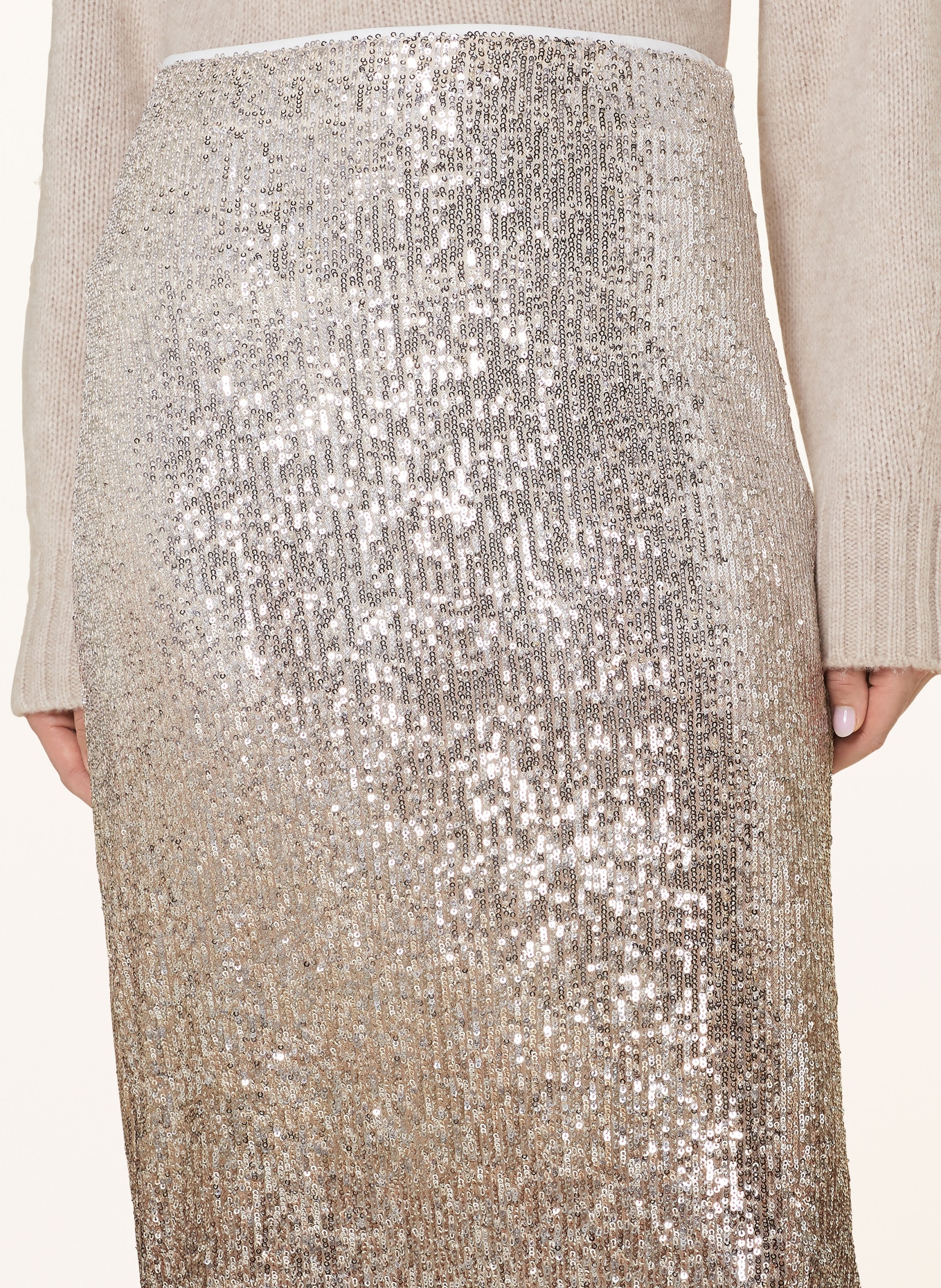 Princess GOES HOLLYWOOD Skirt with sequins, Color: CAMEL (Image 4)