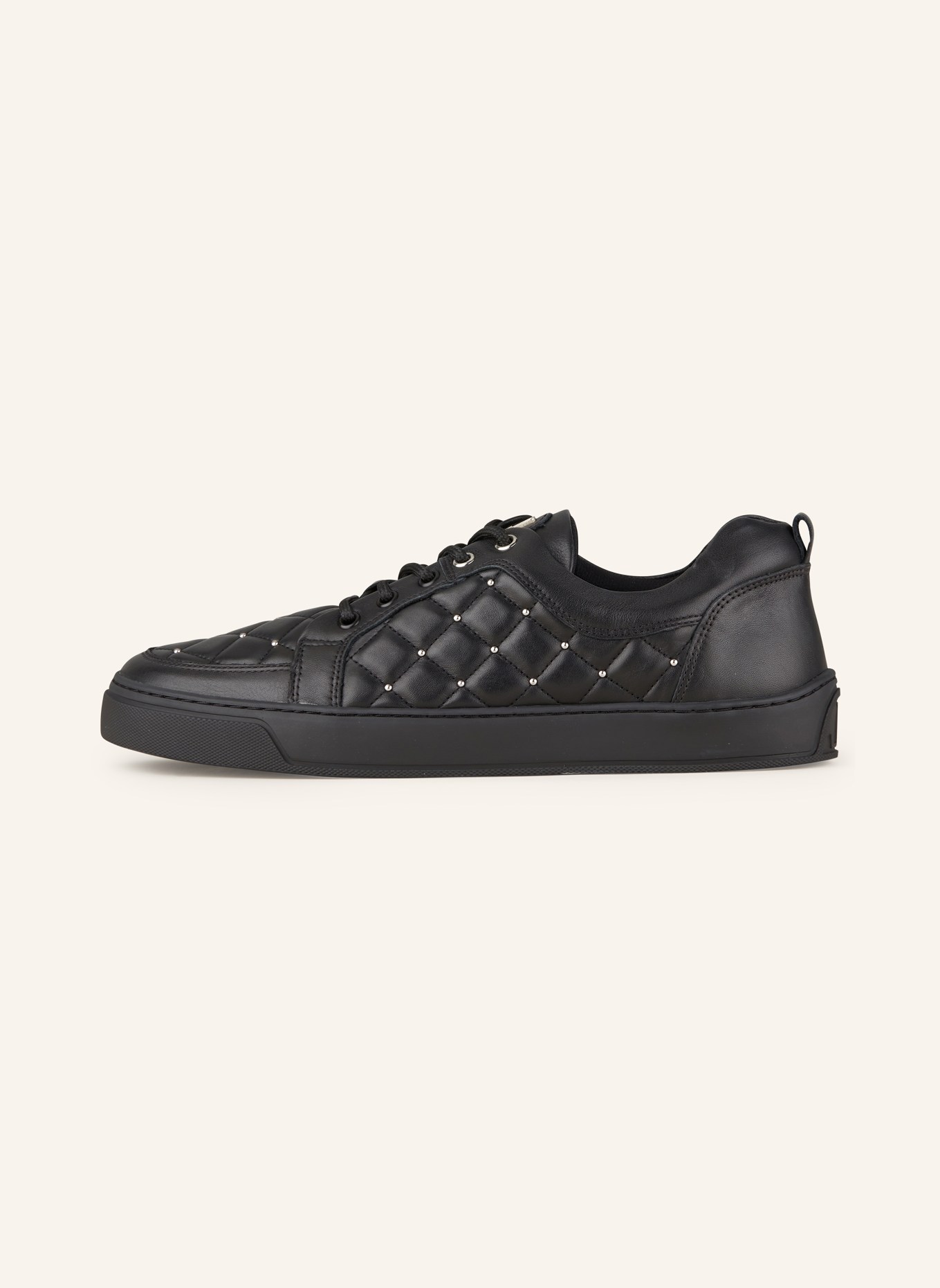 LEANDRO LOPES Sneakers EZIO with rivets, Color: BLACK (Image 4)