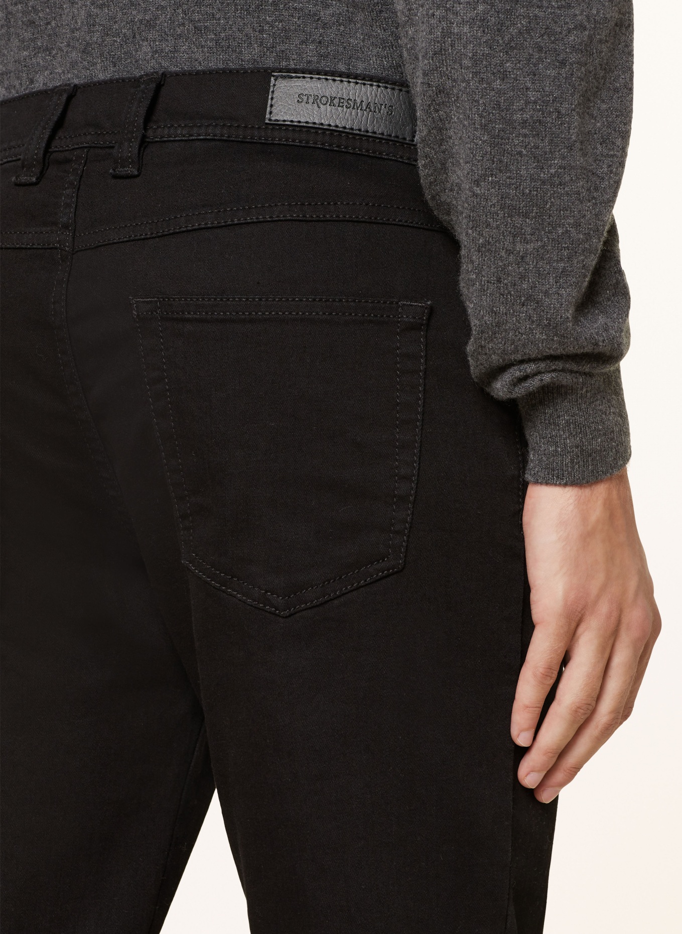 STROKESMAN'S Džíny Slim Fit, Barva: 6000 black (Obrázek 5)