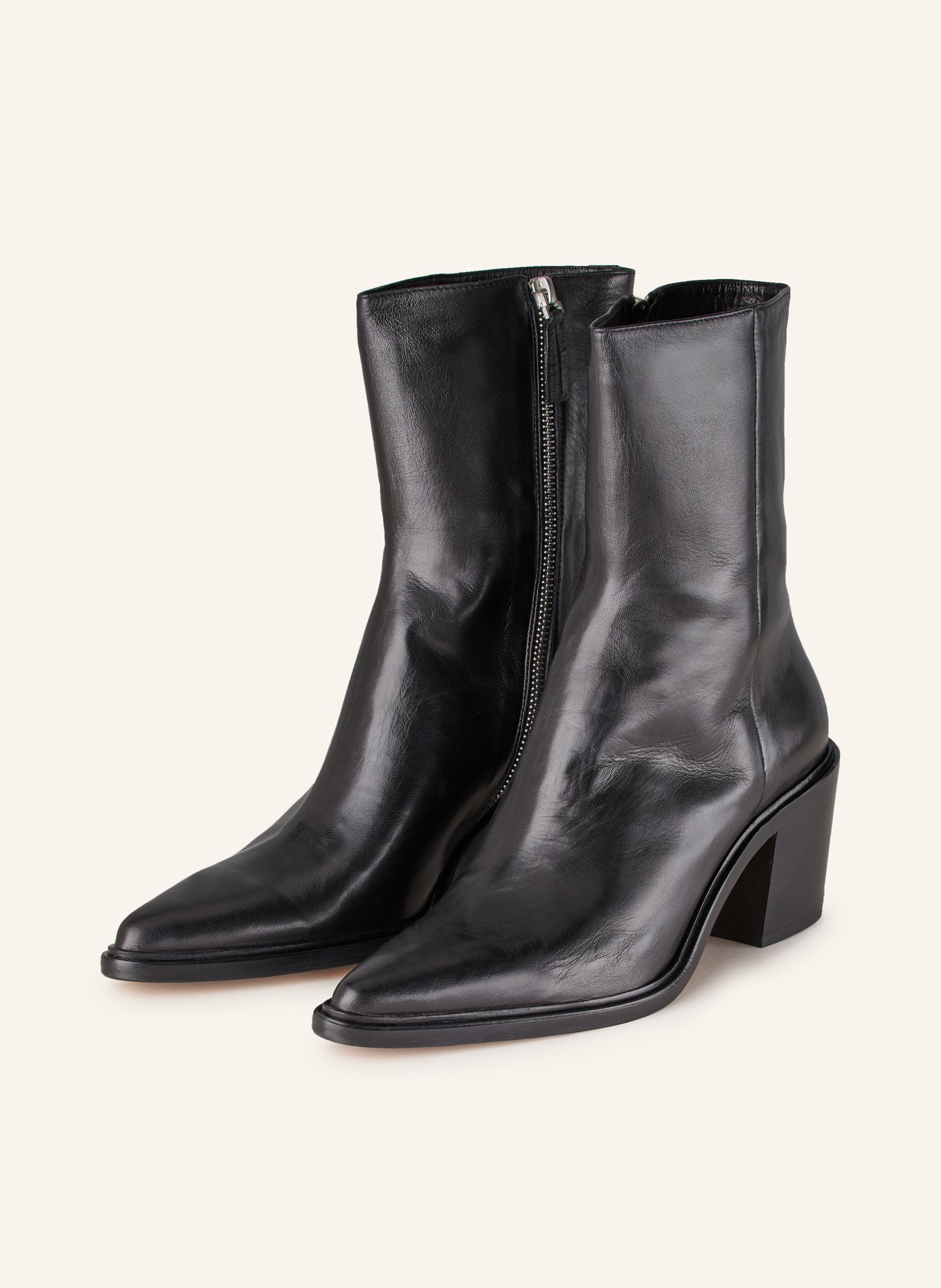 Black heeled cowboy boots deals