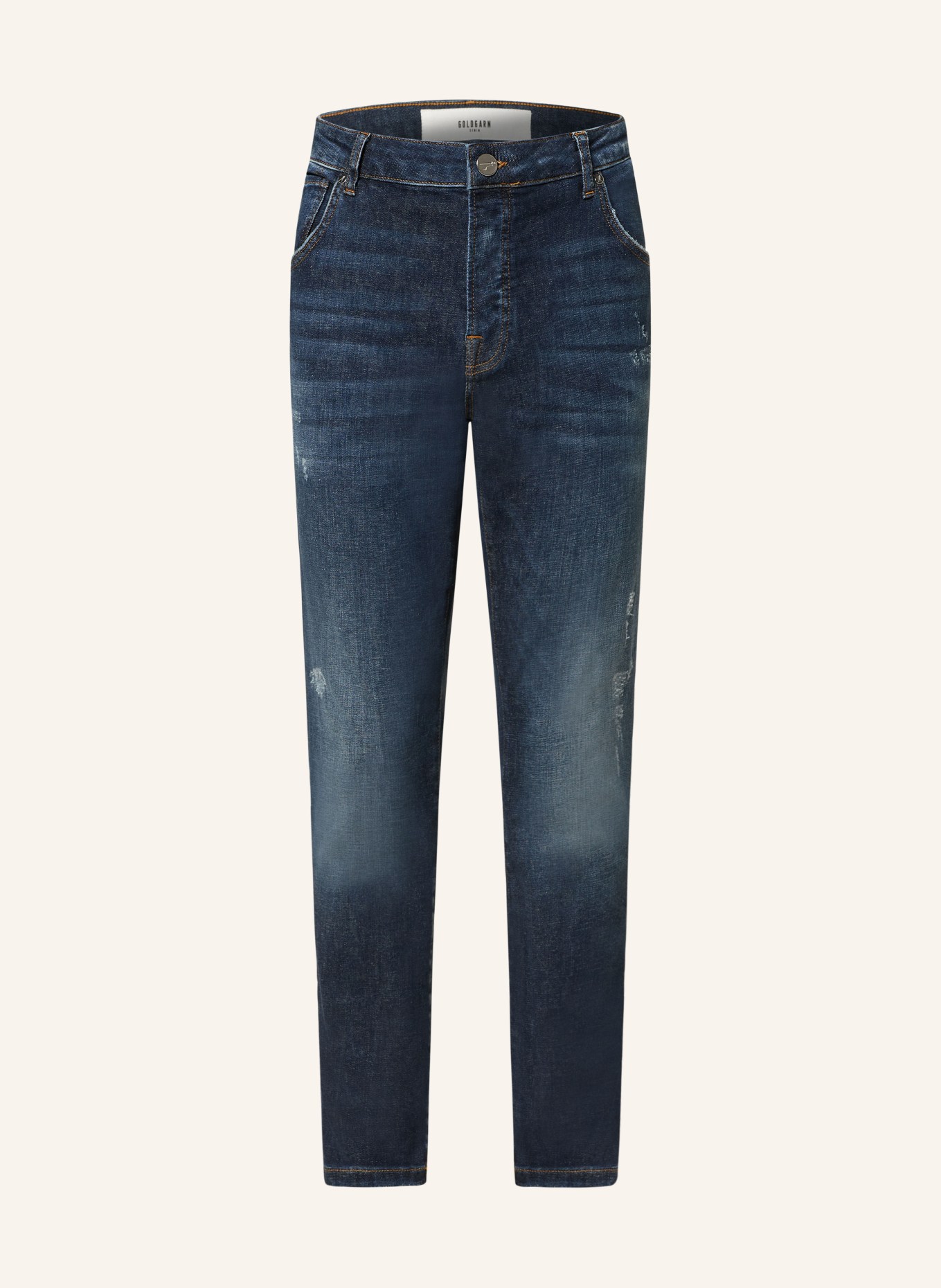GOLDGARN DENIM Jeansy NECKARAU twisted cropped fit, Kolor: 1030 darkblue (Obrazek 1)
