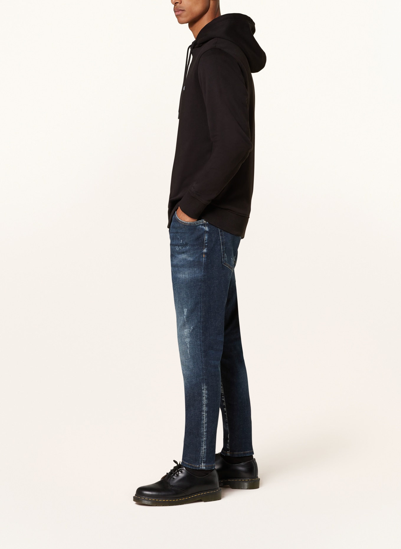 GOLDGARN DENIM Jeansy NECKARAU twisted cropped fit, Kolor: 1030 darkblue (Obrazek 4)