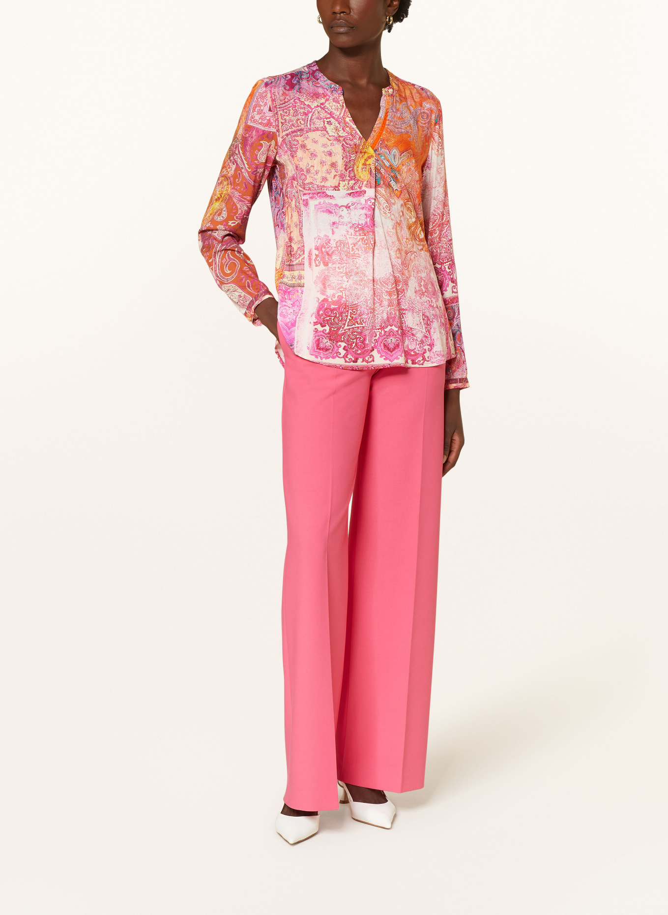 Emily VAN DEN BERGH Blusenshirt: PINK / ORANGE / WEISS