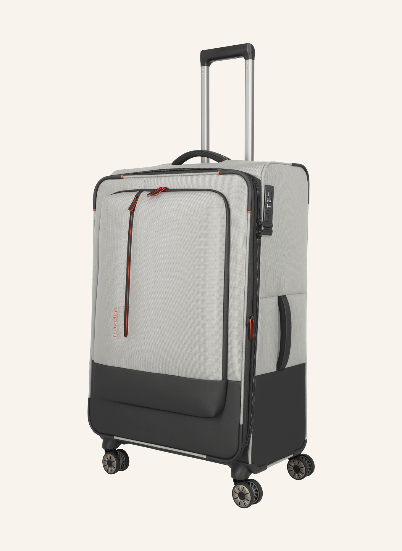 travelite Trolley CROSSLITE L: HELLGRAU / SCHWARZ