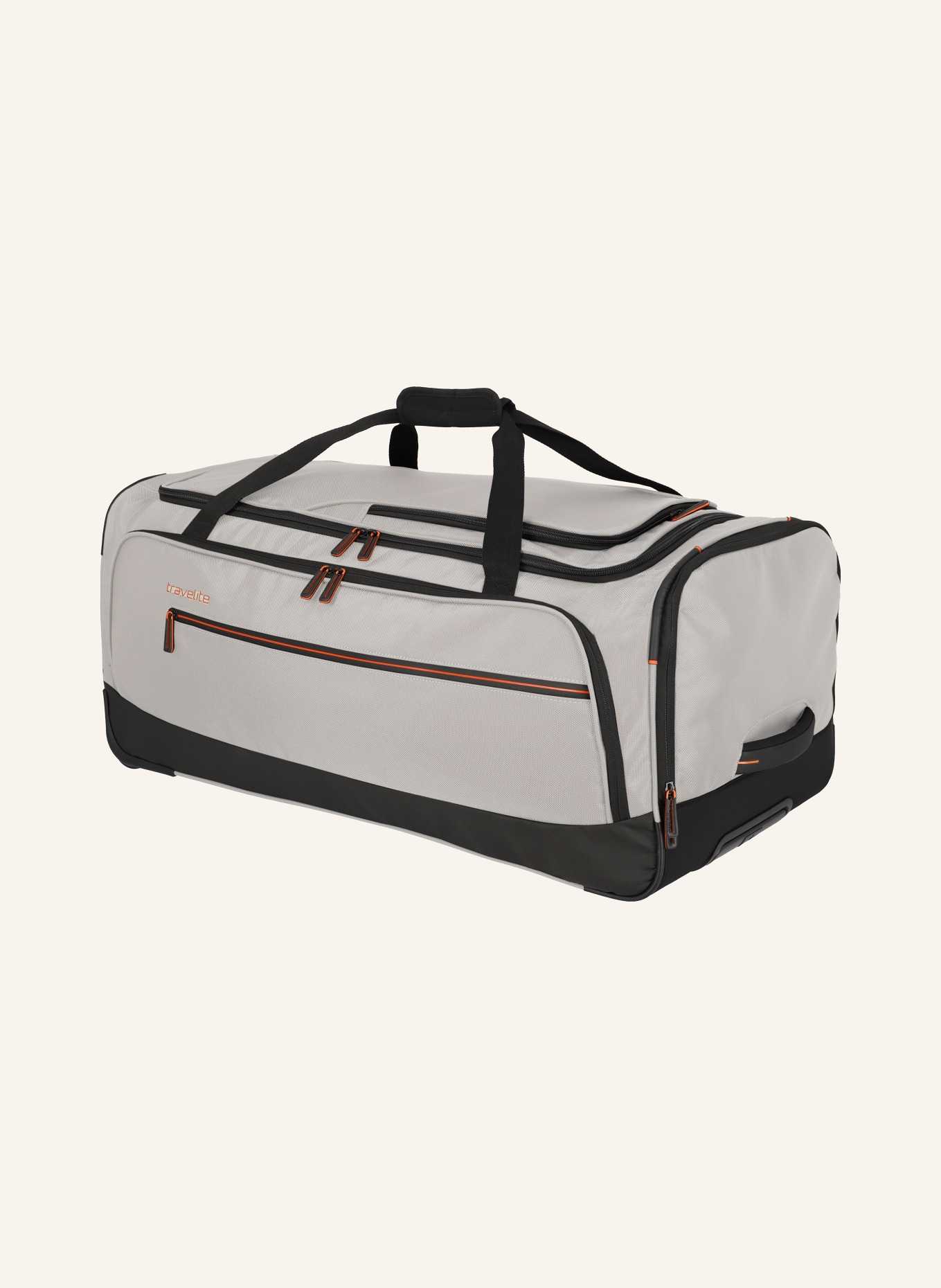 travelite Reisetasche CROSSLITE L: CREME / SCHWARZ