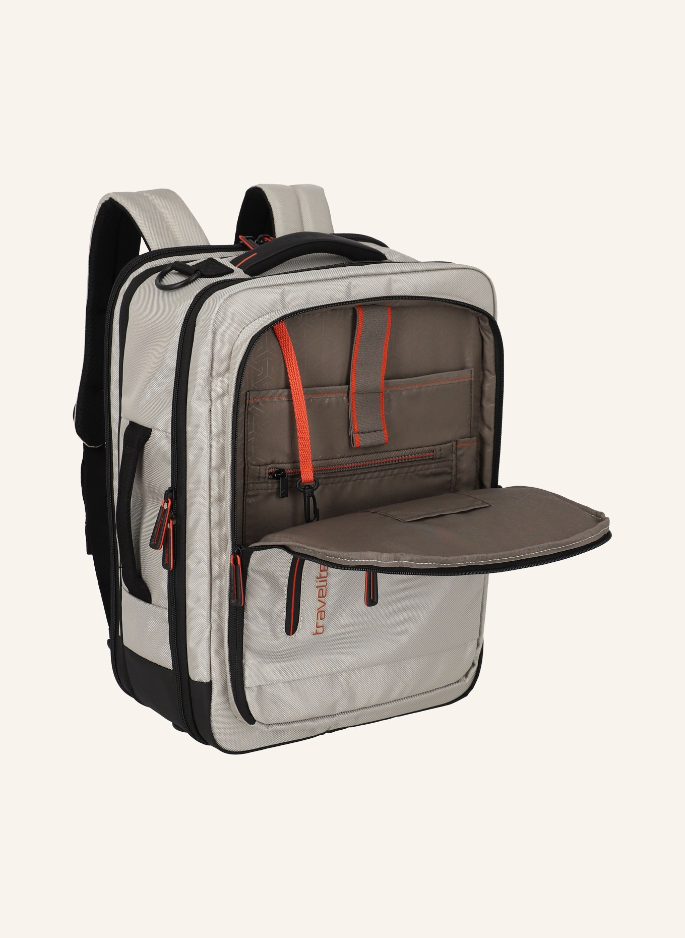 travelite Reisetasche CROSSLITE: CREME / SCHWARZ